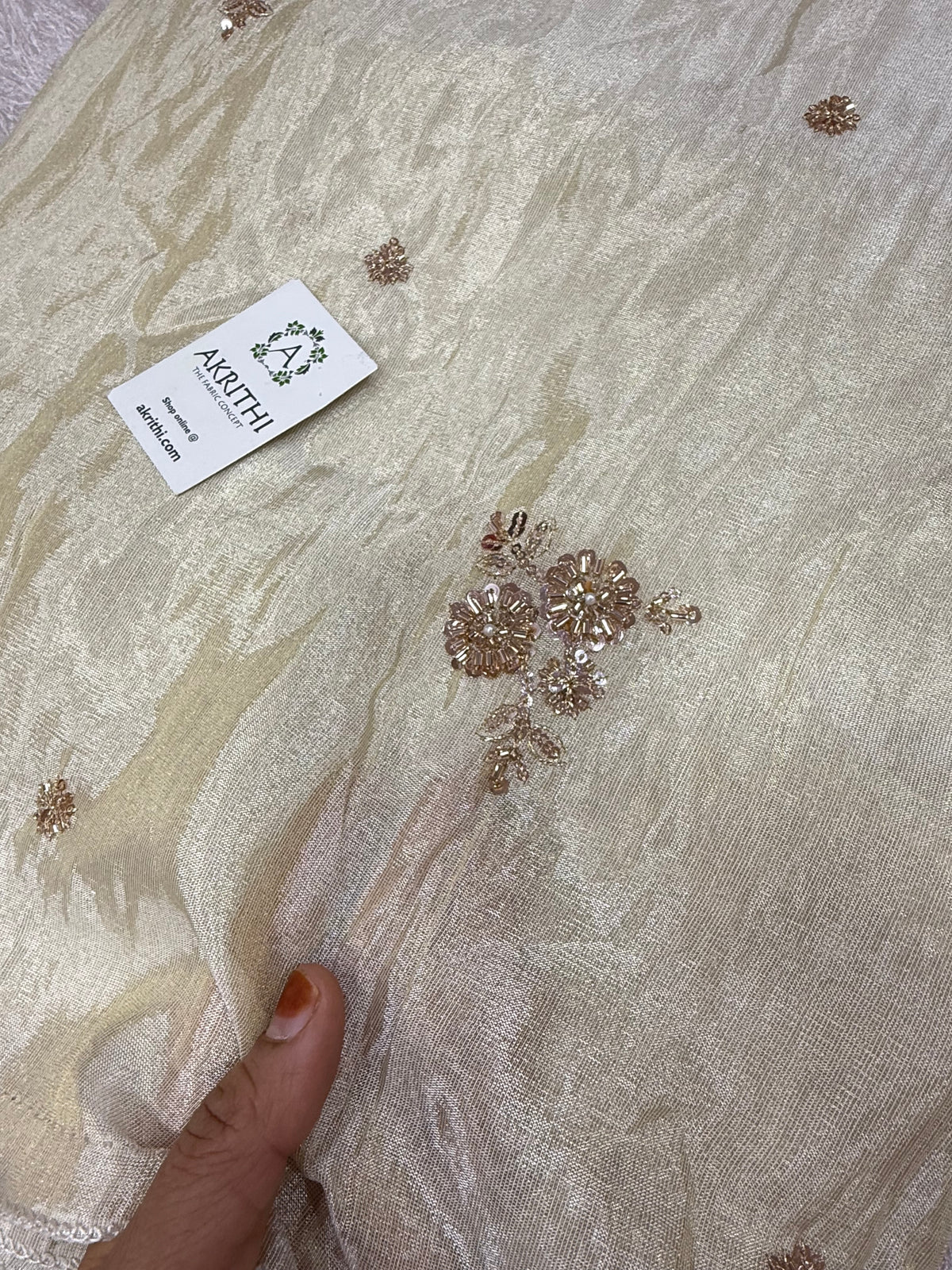 Dyeable Embroidered soft viscose tissue fabric
