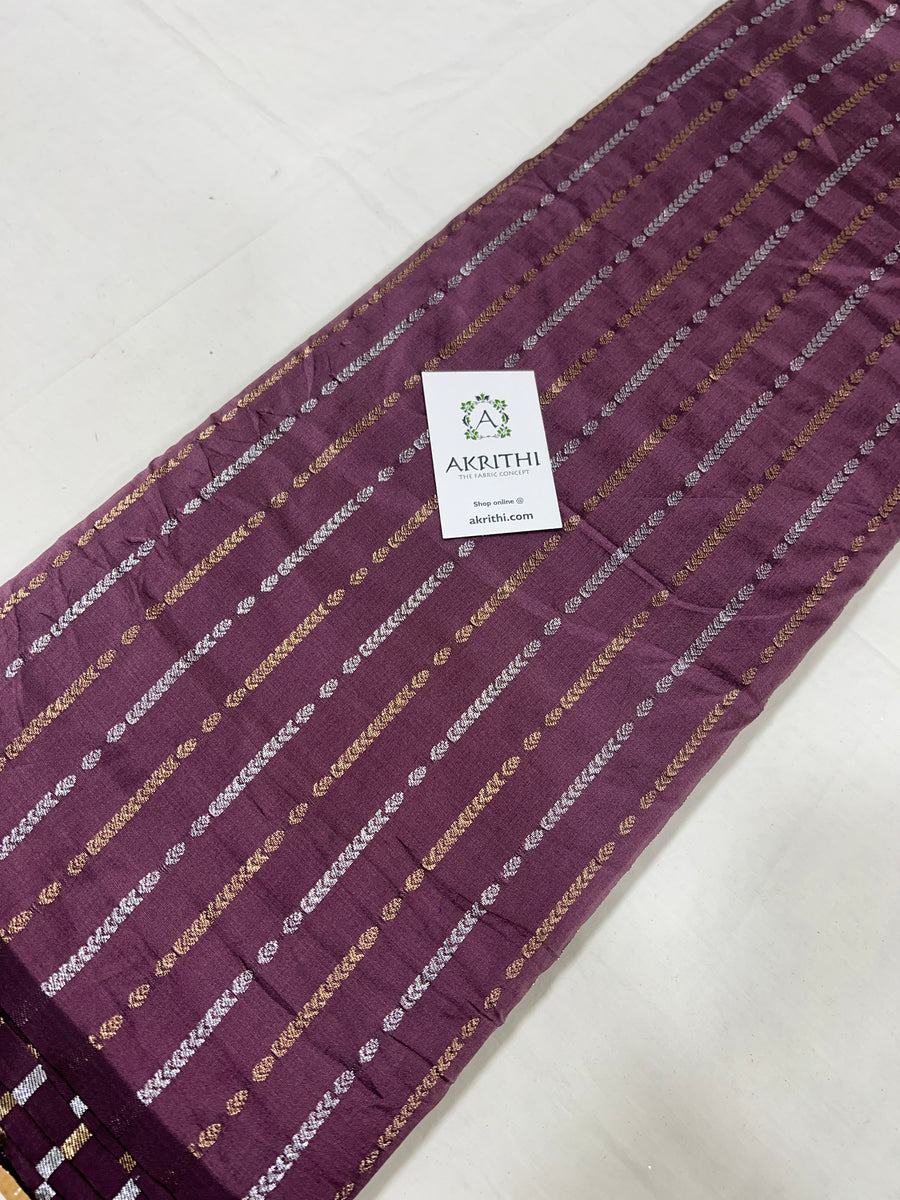 Semi Banarasi raw silk fabric