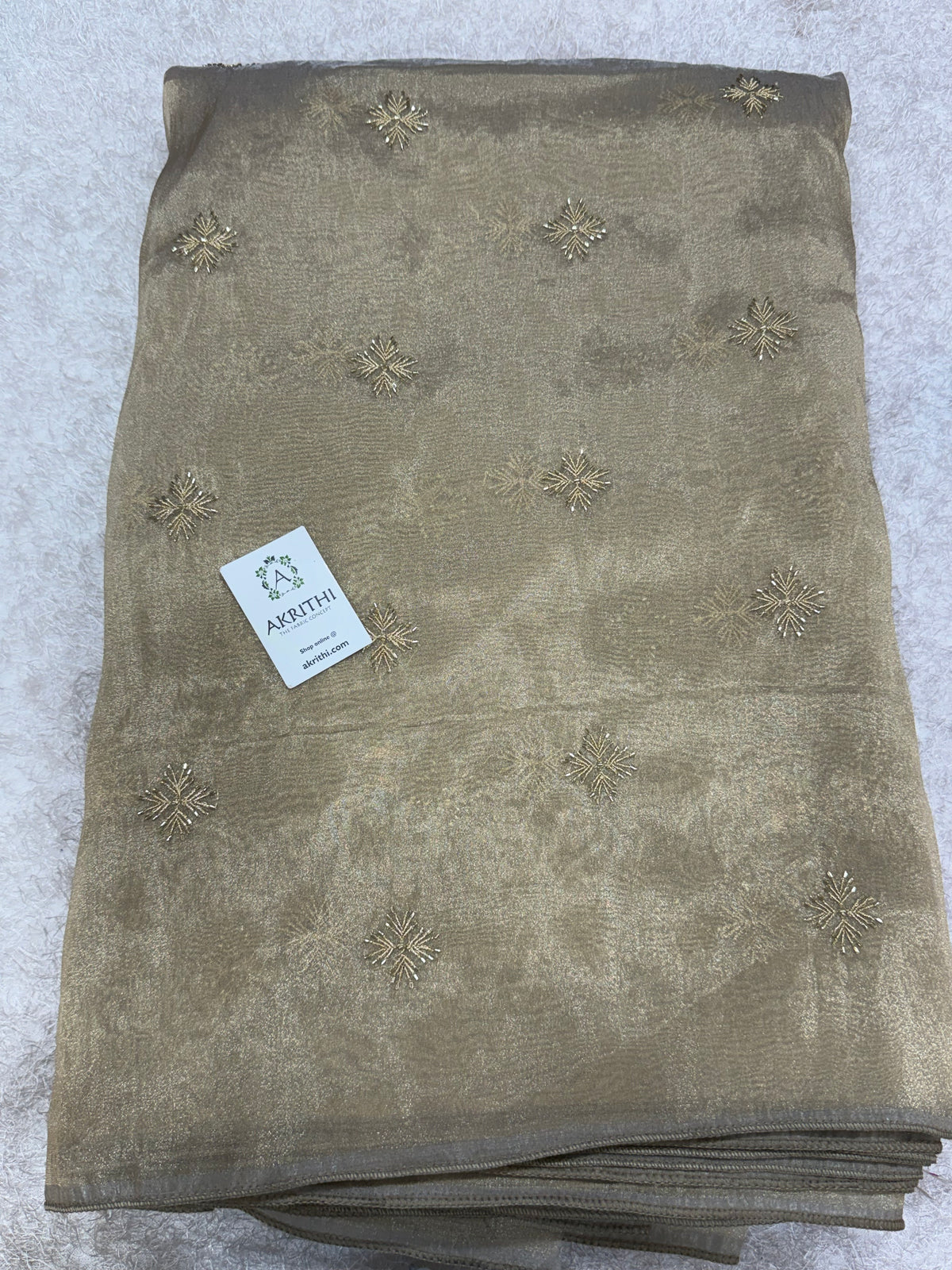 Pure shimmer organza embroidery fabric