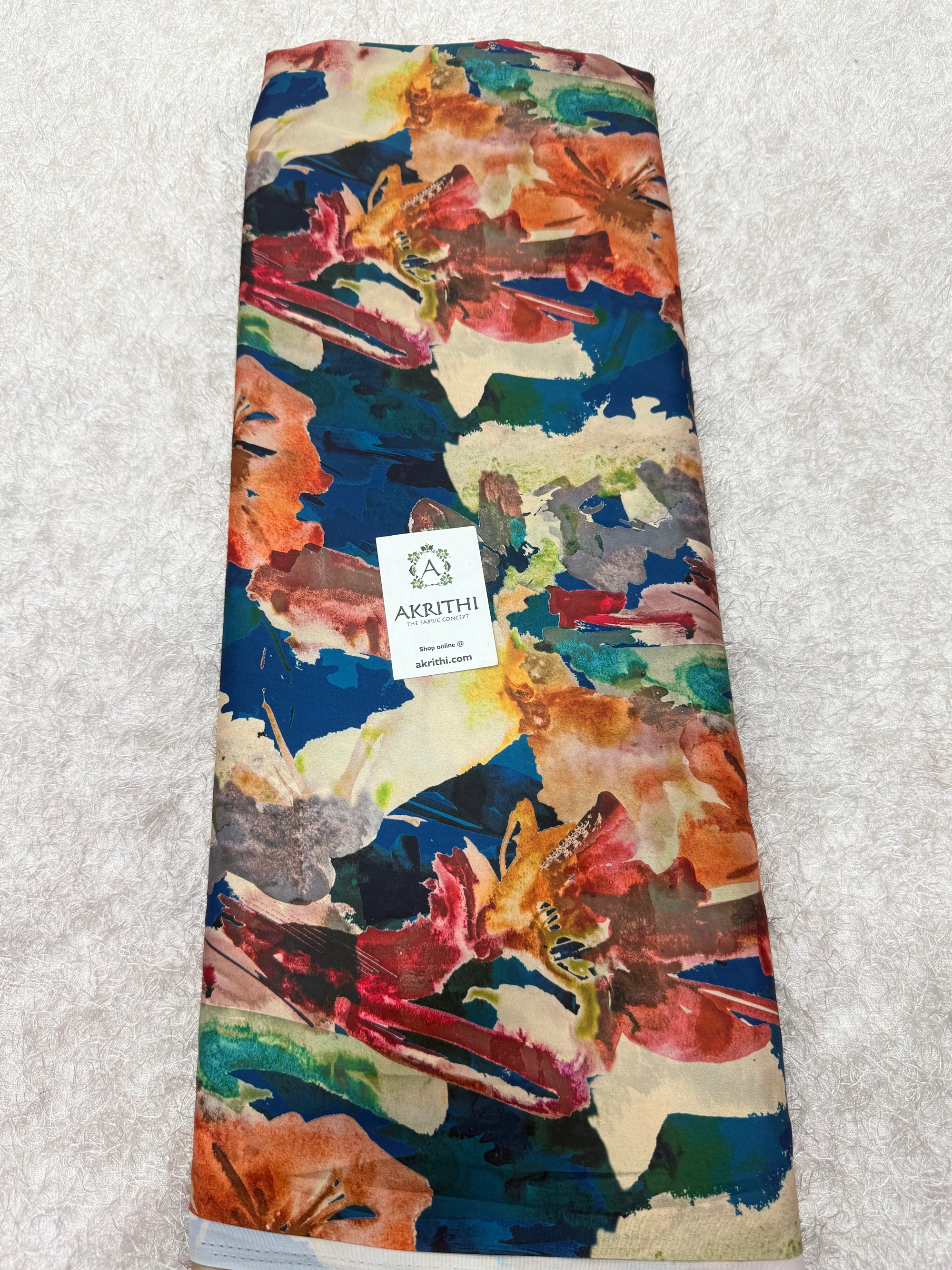 Digital printed modal satin fabric