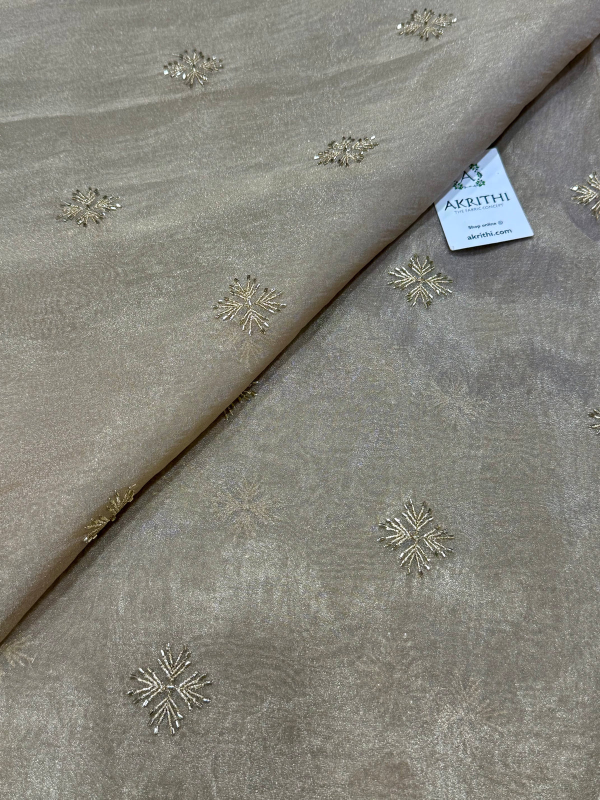 Pure shimmer organza embroidery fabric