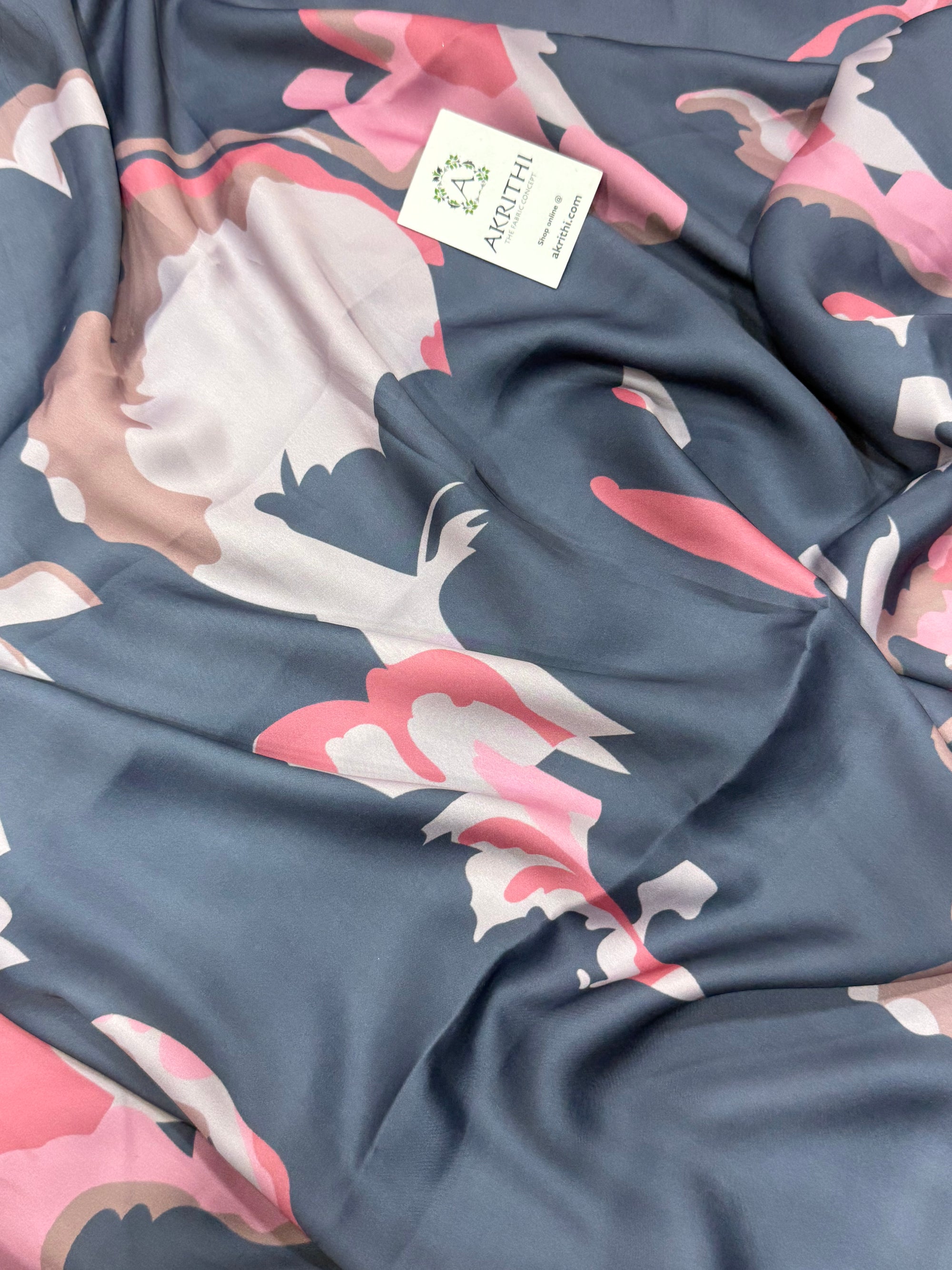 Digital printed modal satin fabric