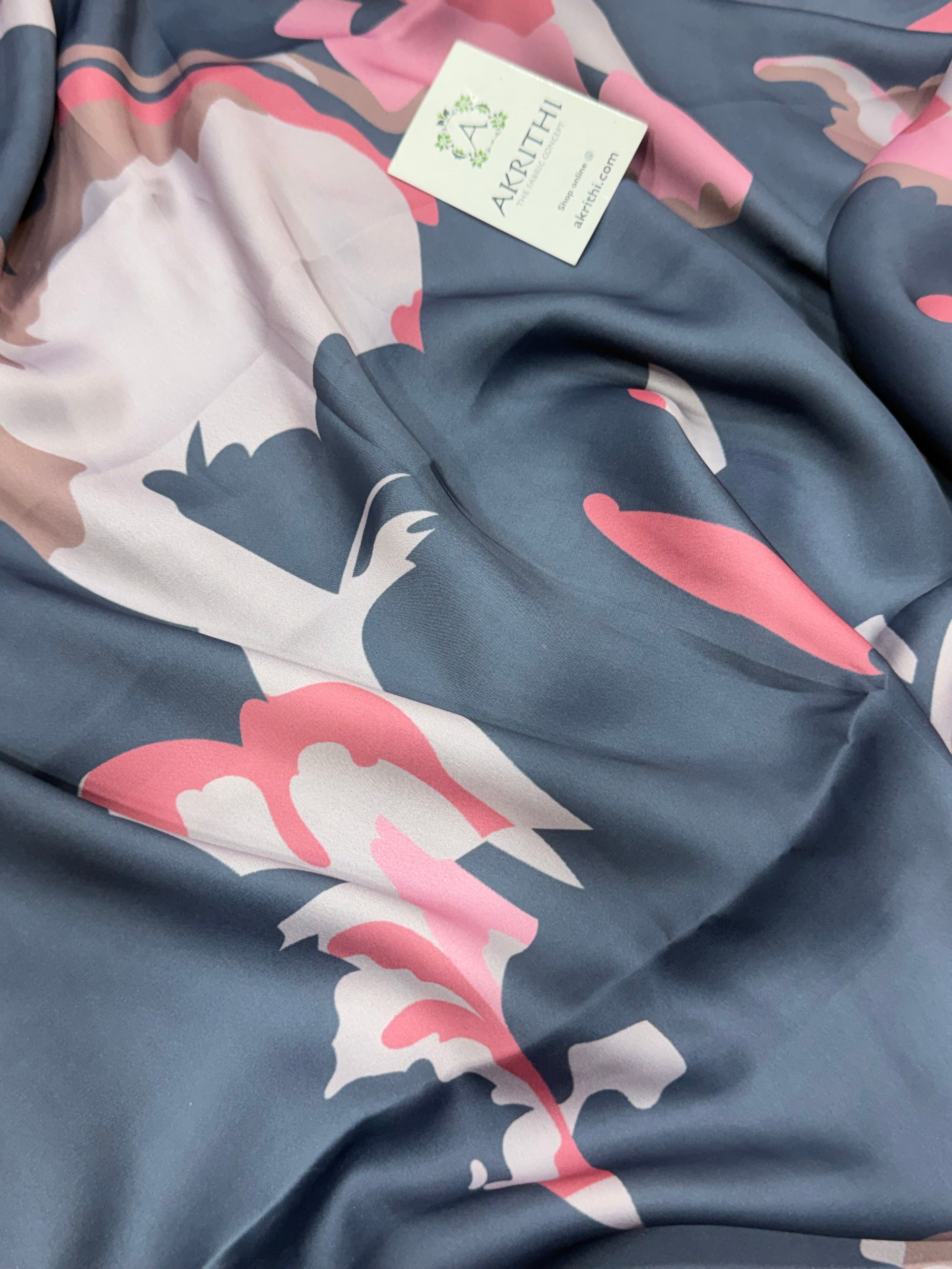 Digital printed modal satin fabric