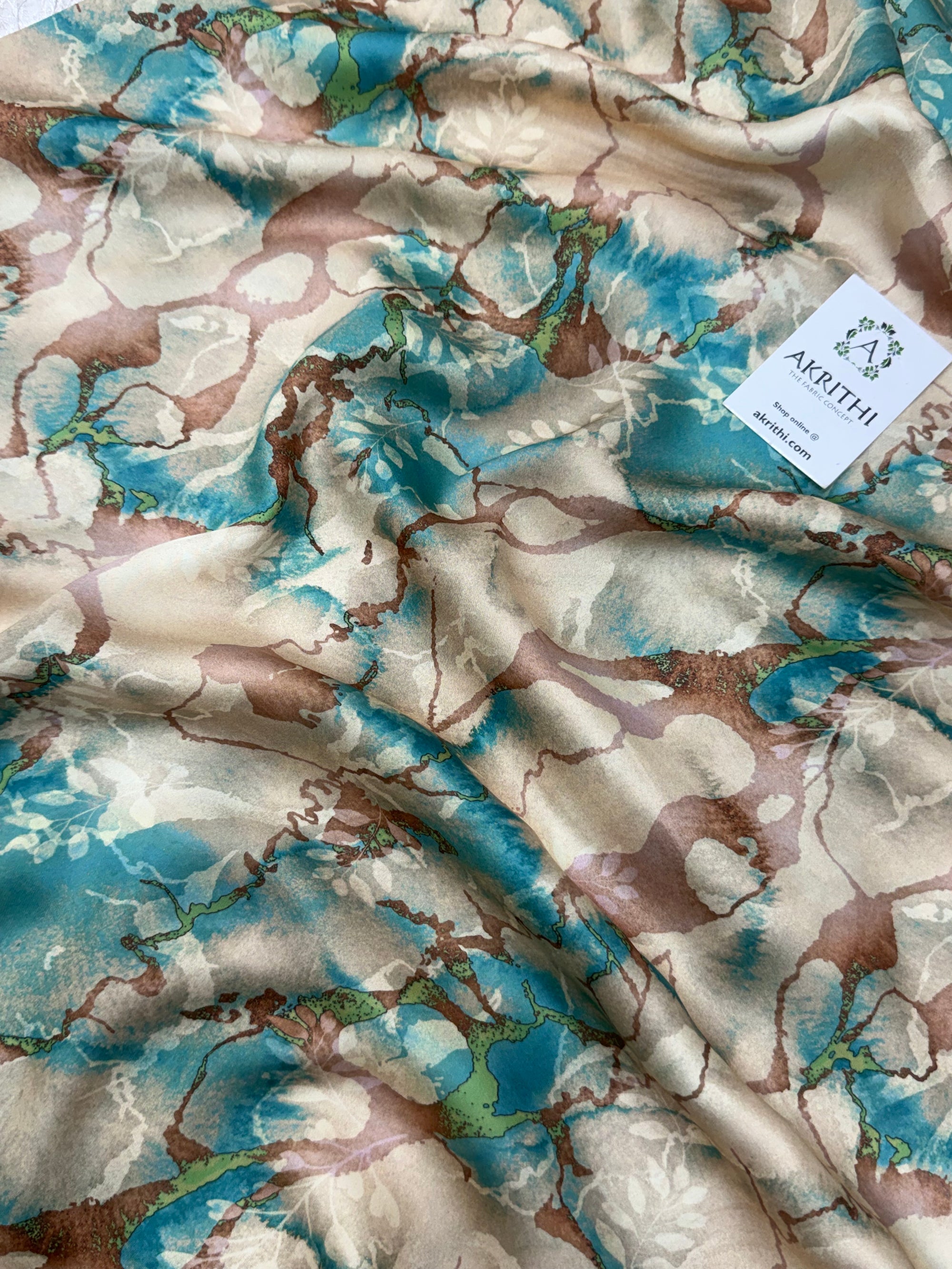 Digital printed modal satin fabric