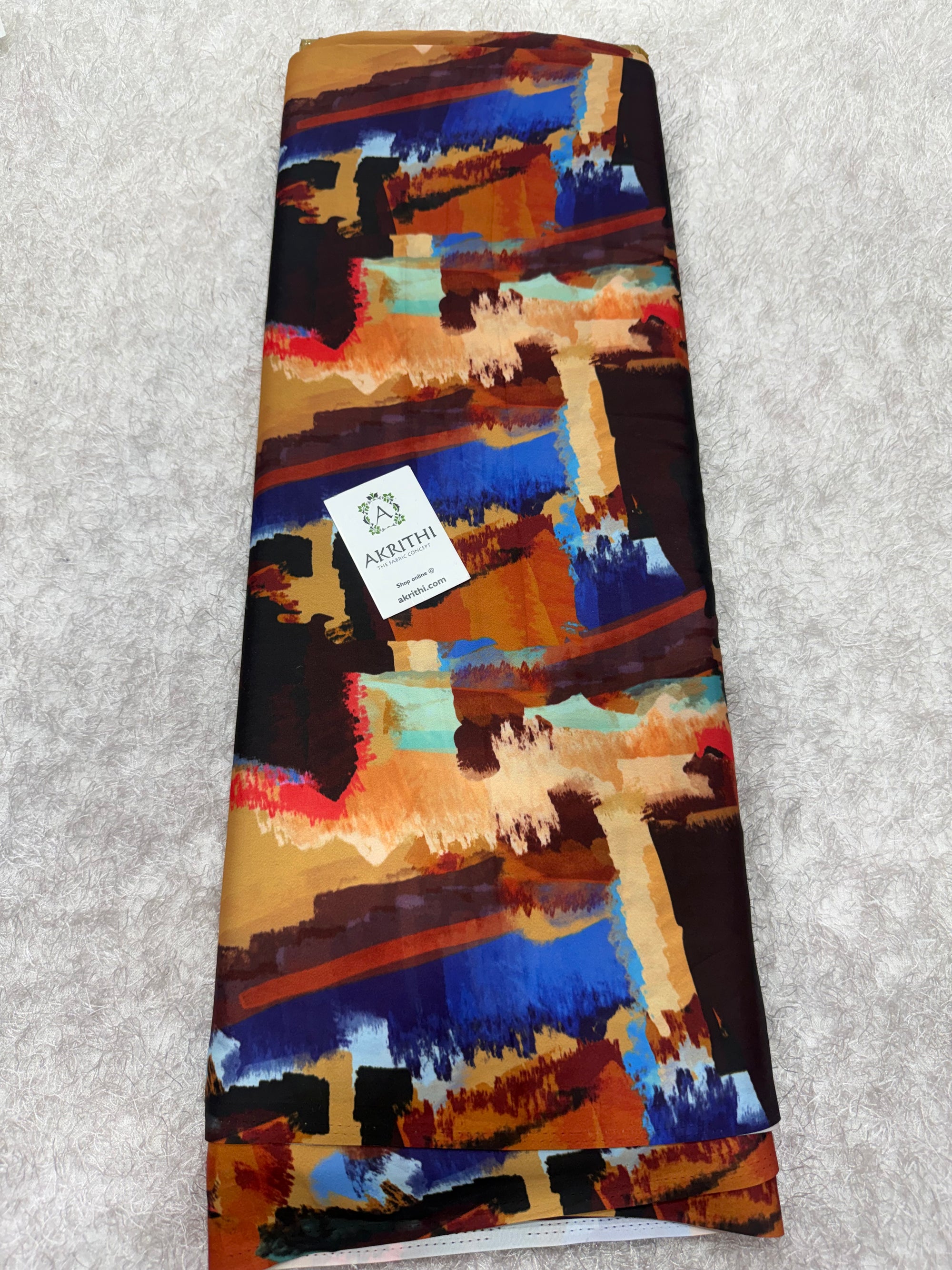 Digital printed modal satin fabric