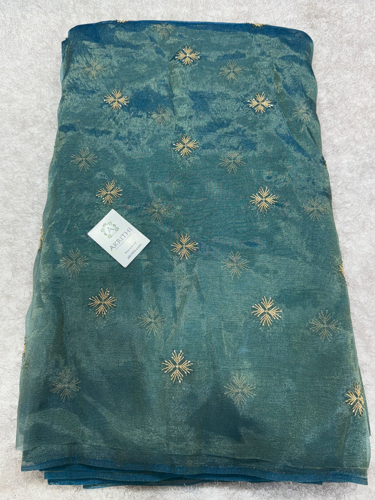 Pure shimmer organza embroidery fabric
