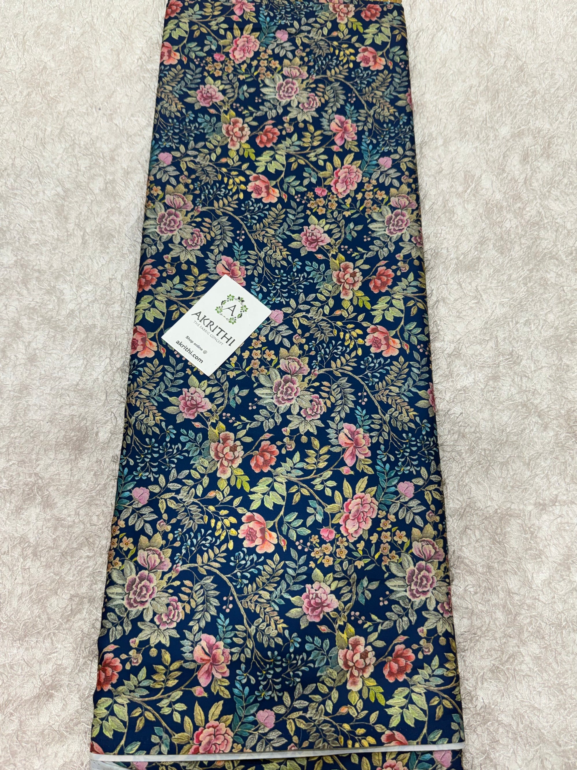 Digital printed modal satin fabric