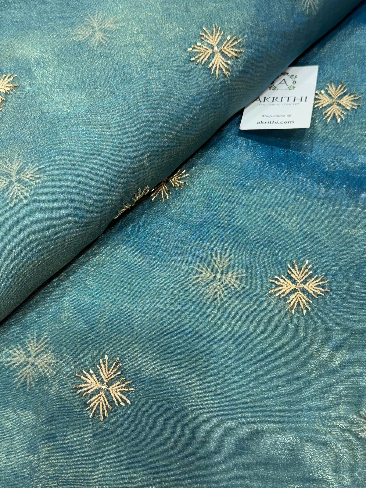 Pure shimmer organza embroidery fabric