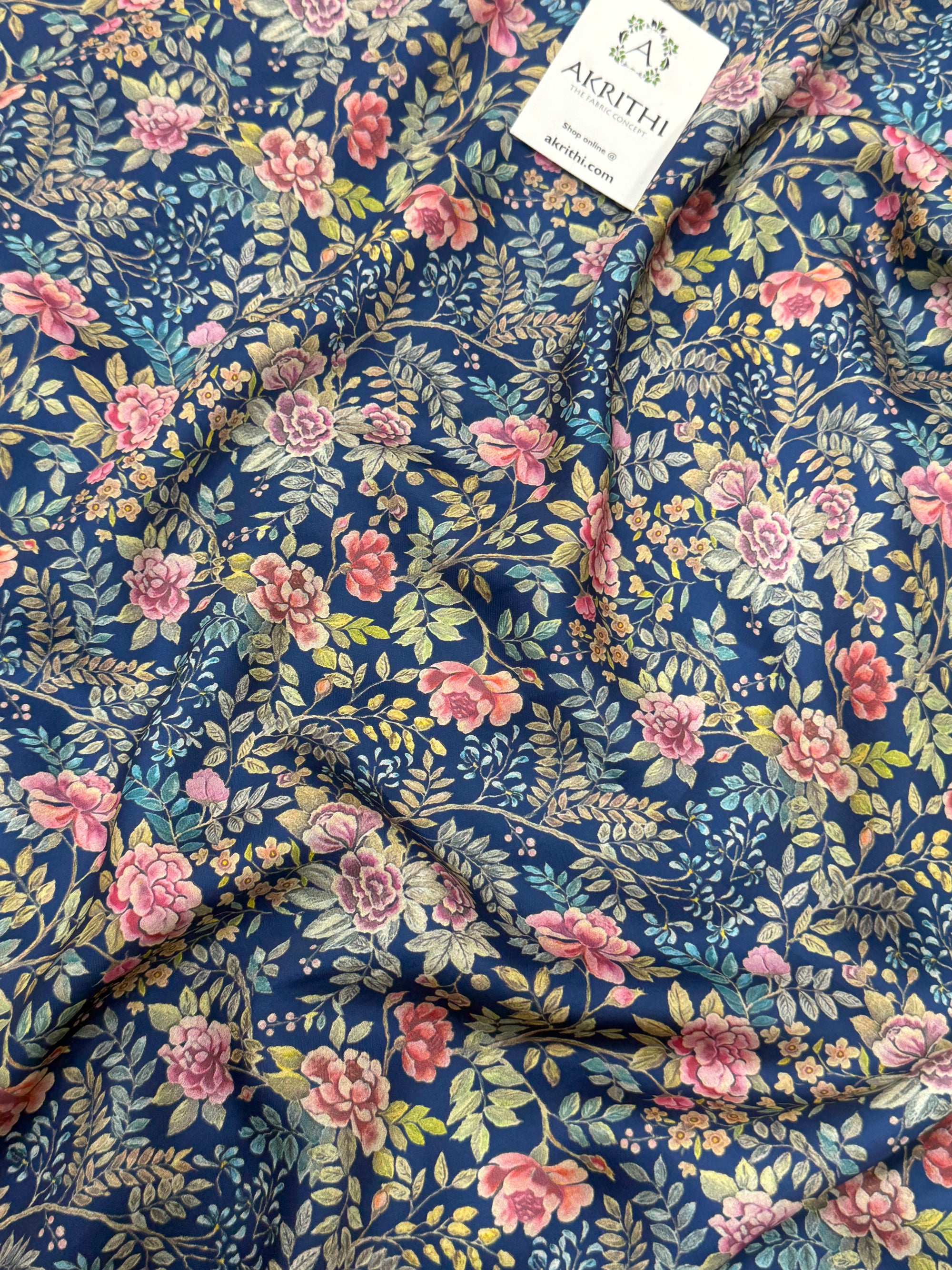 Digital printed modal satin fabric