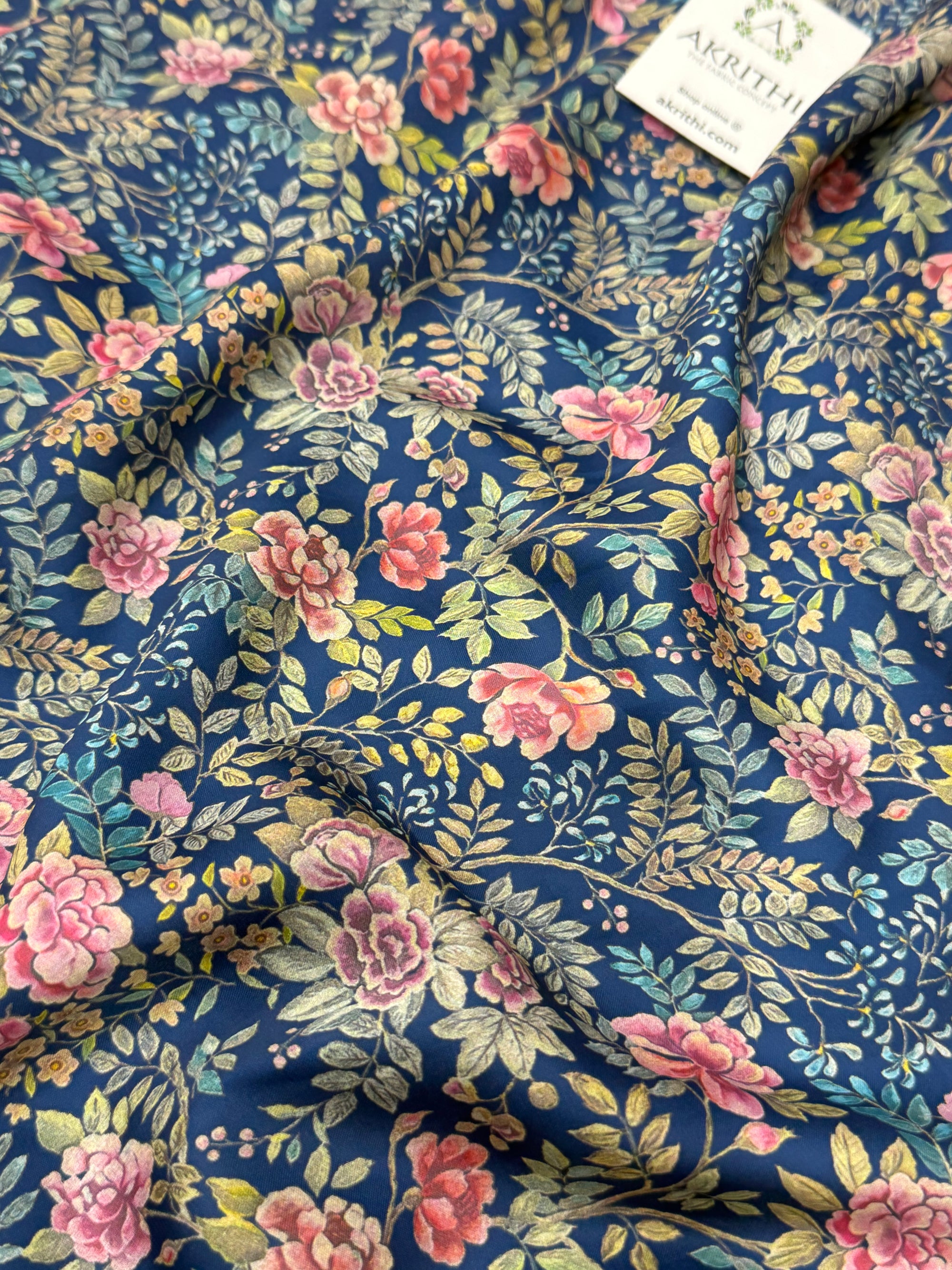 Digital printed modal satin fabric