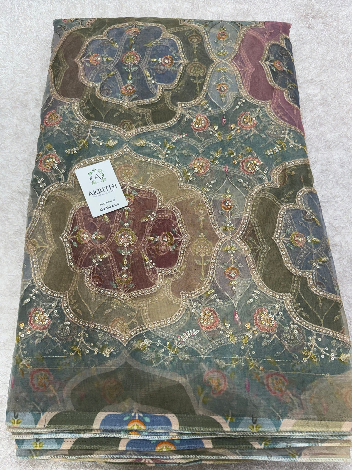 Pure organza embroidery fabric
