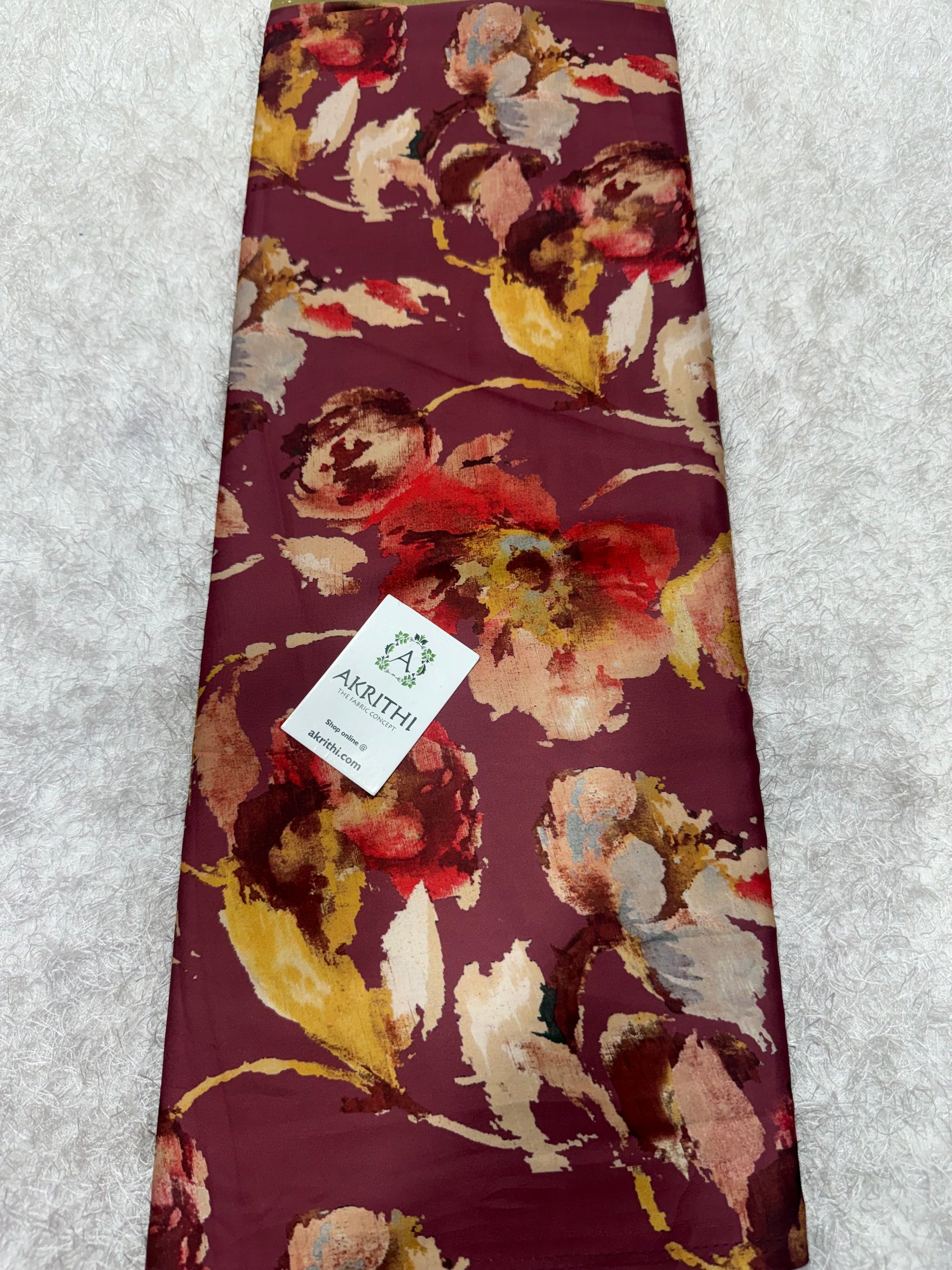 Digital printed modal satin fabric