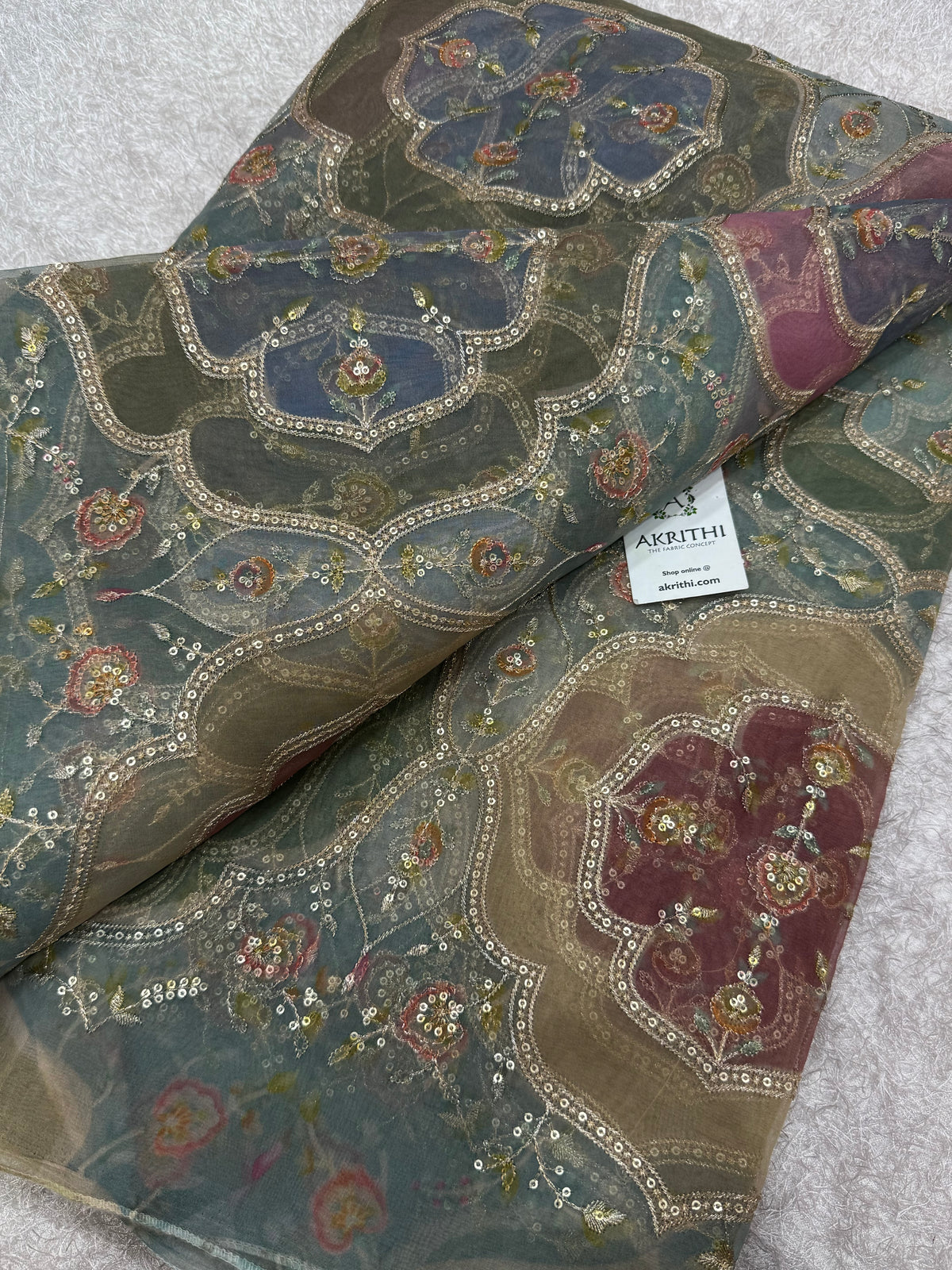 Pure organza embroidery fabric