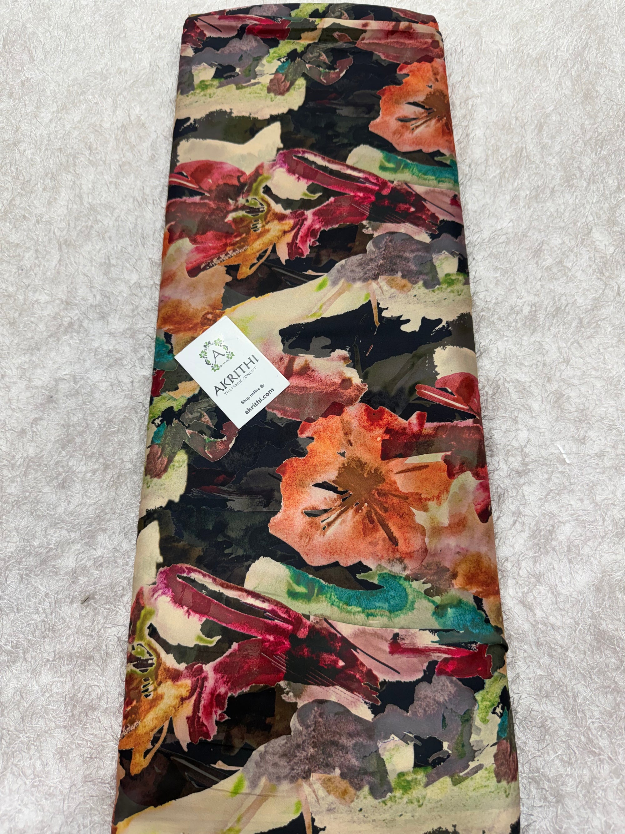 Digital printed modal satin fabric
