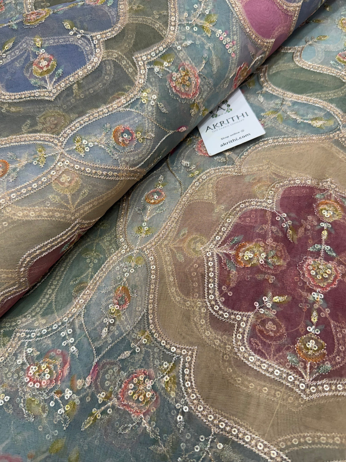 Pure organza embroidery fabric
