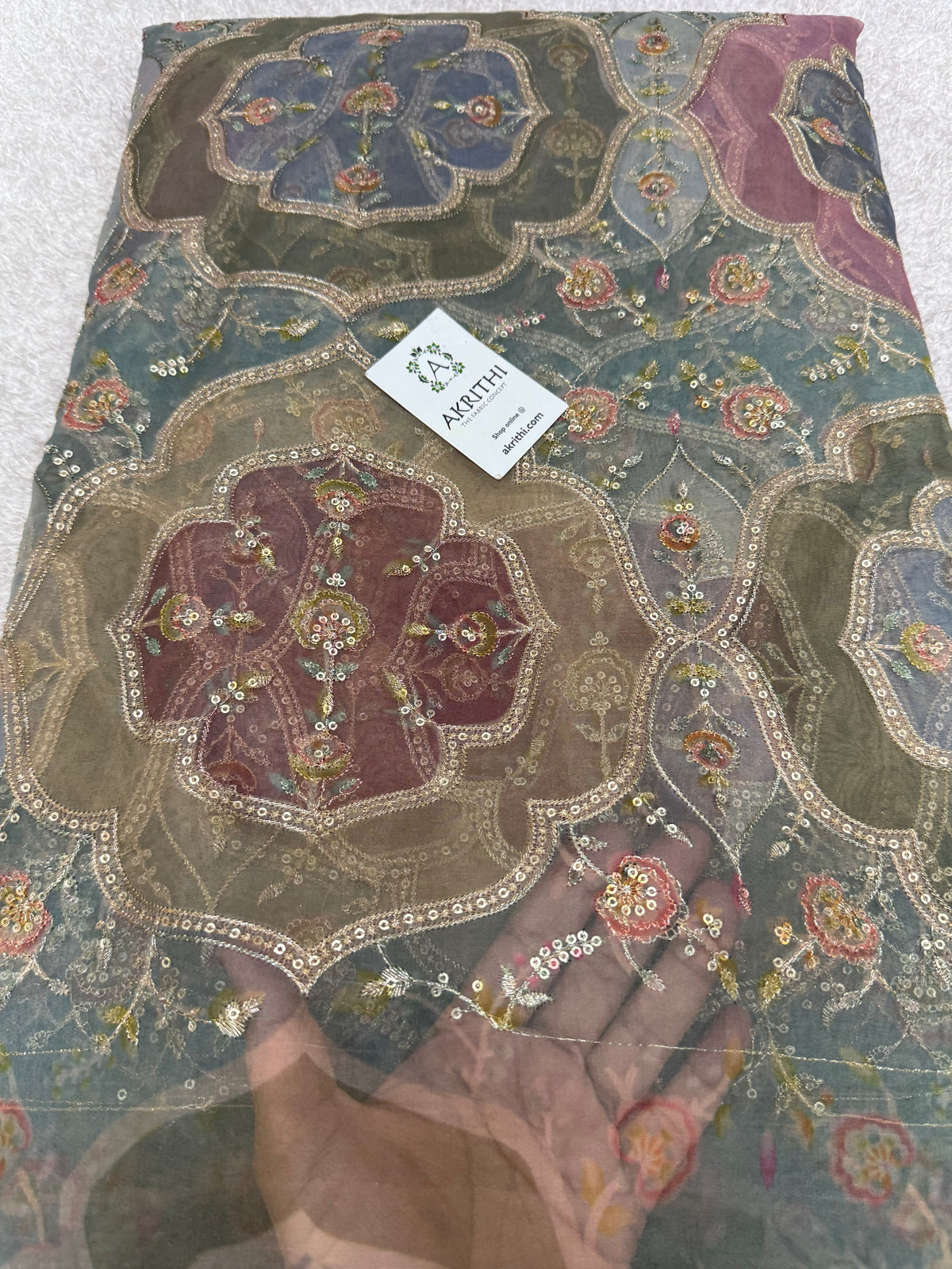 Pure organza embroidery fabric
