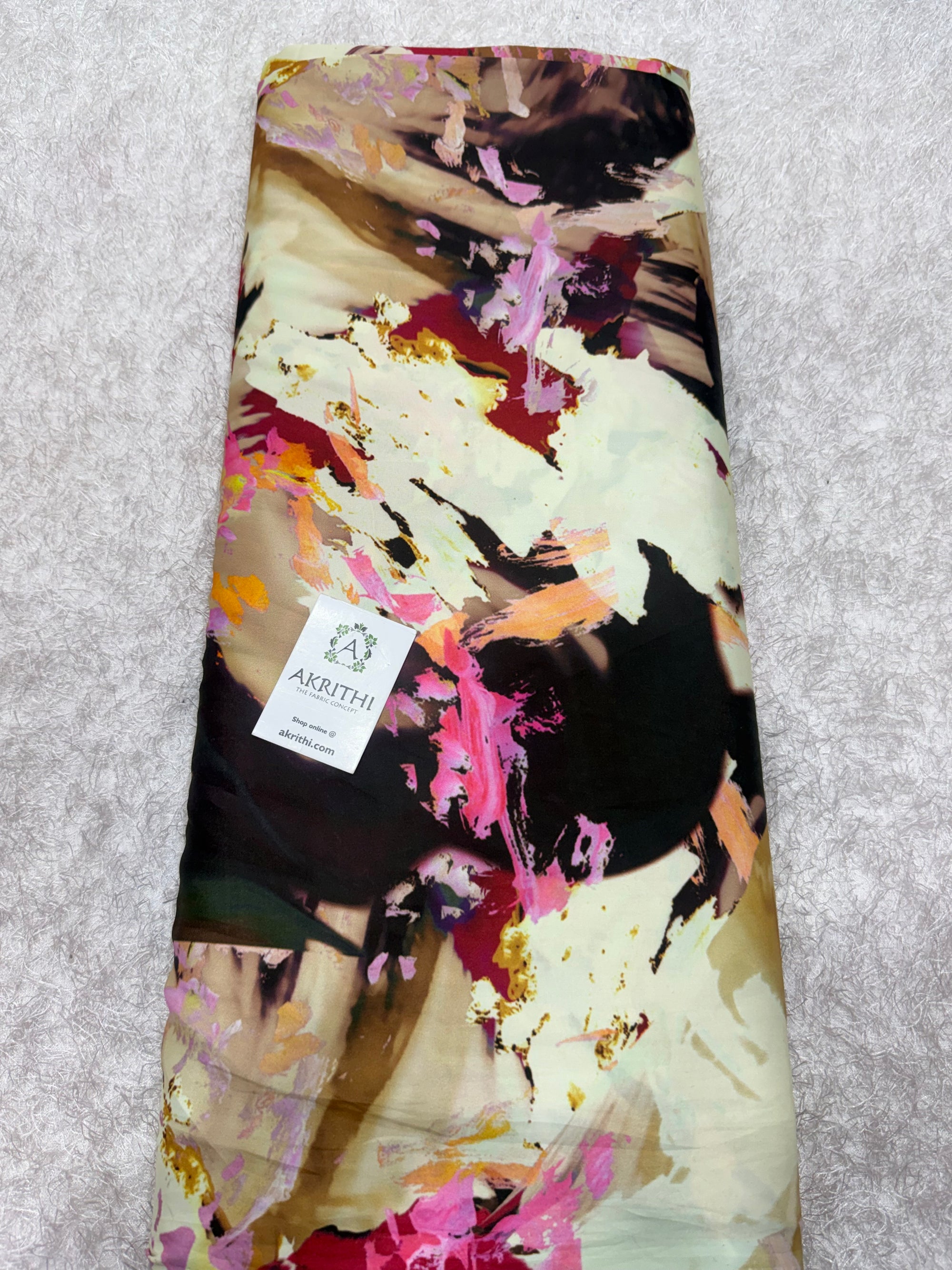 Digital printed modal satin fabric