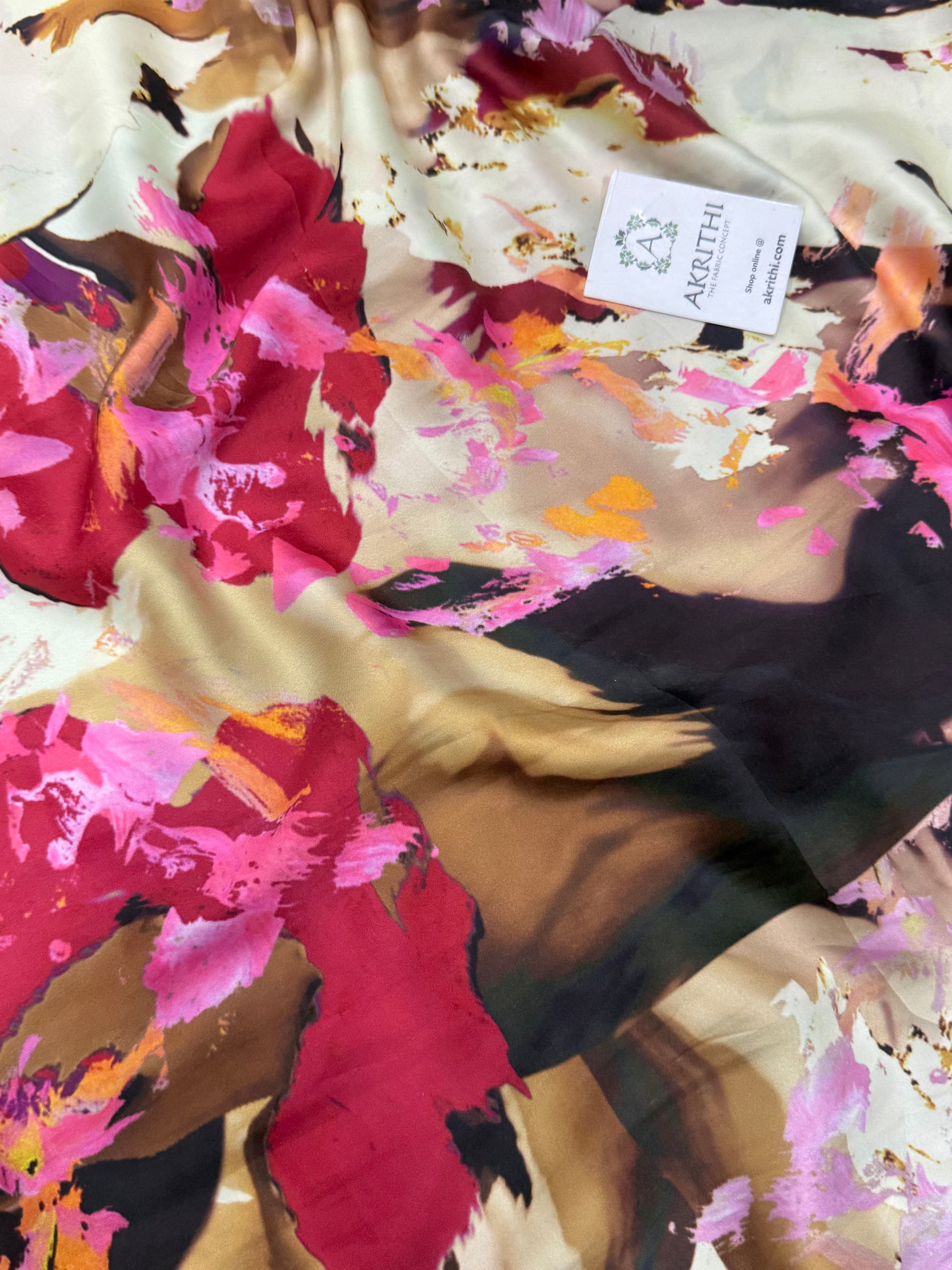 Digital printed modal satin fabric