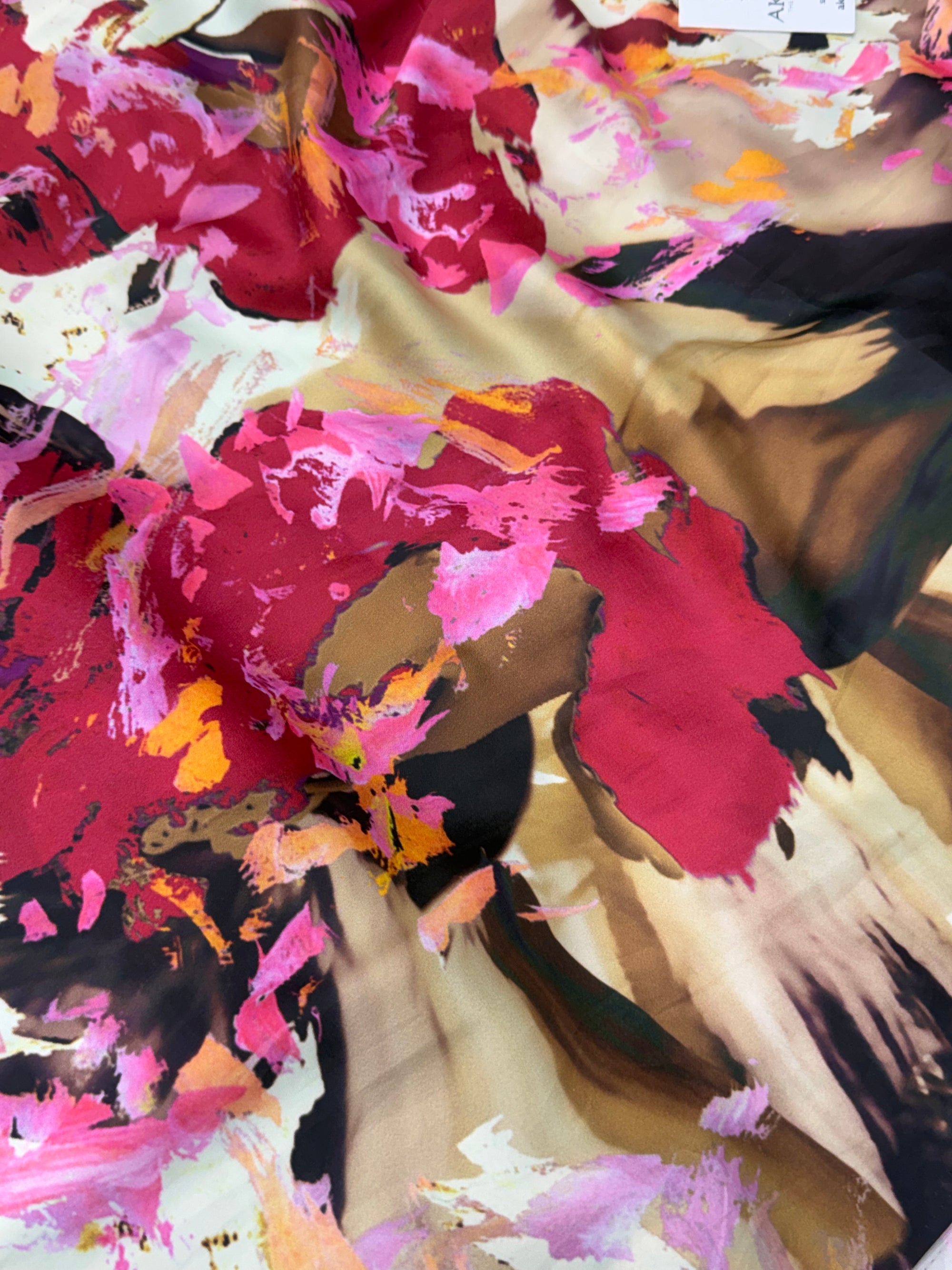 Digital printed modal satin fabric