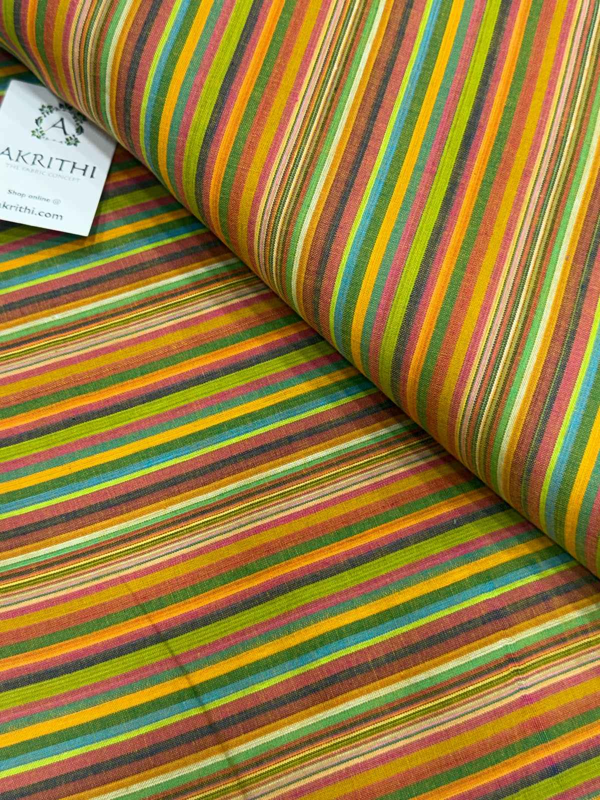 Woven striped Pure cotton fabric