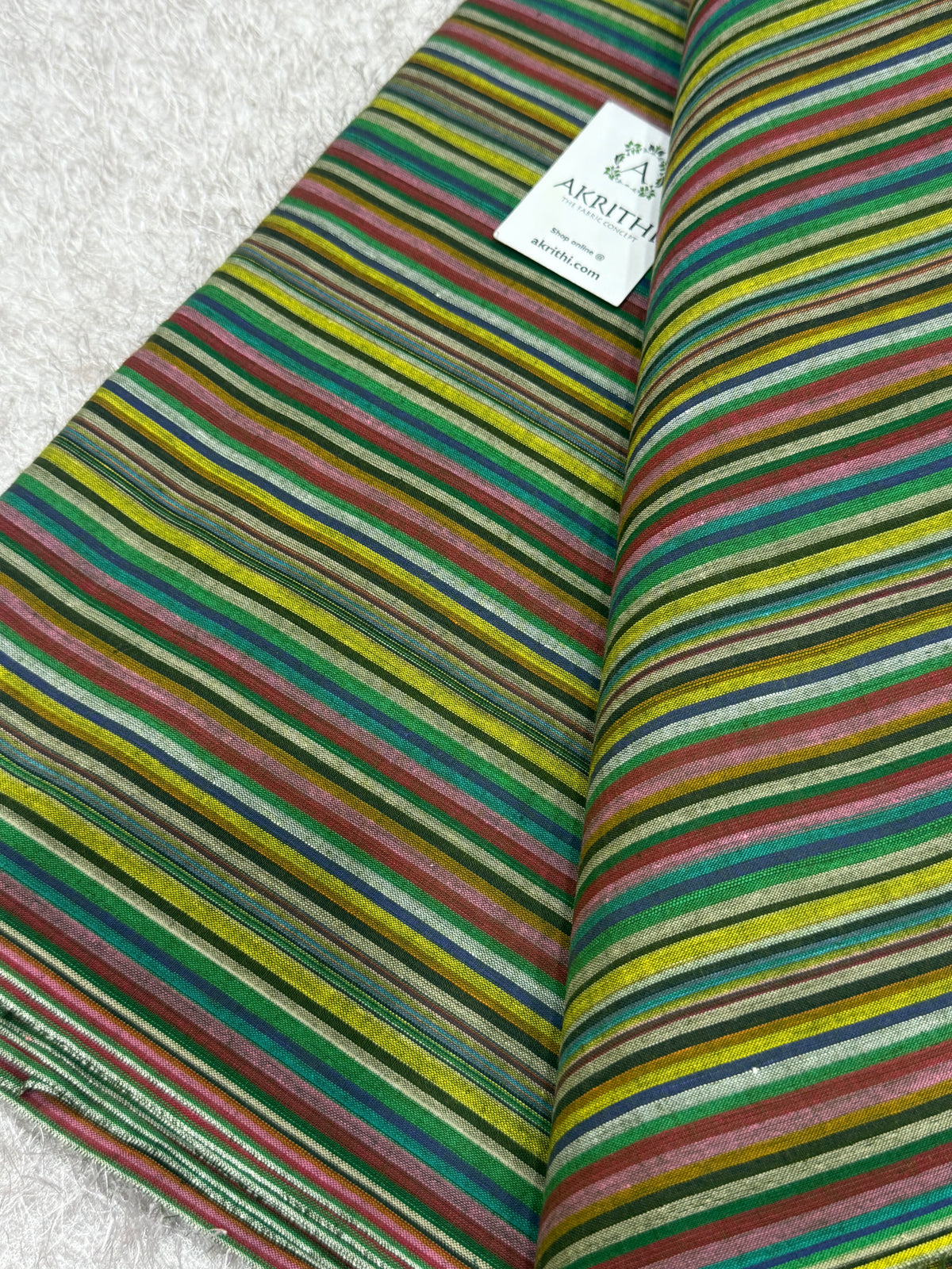 Woven striped Pure cotton fabric