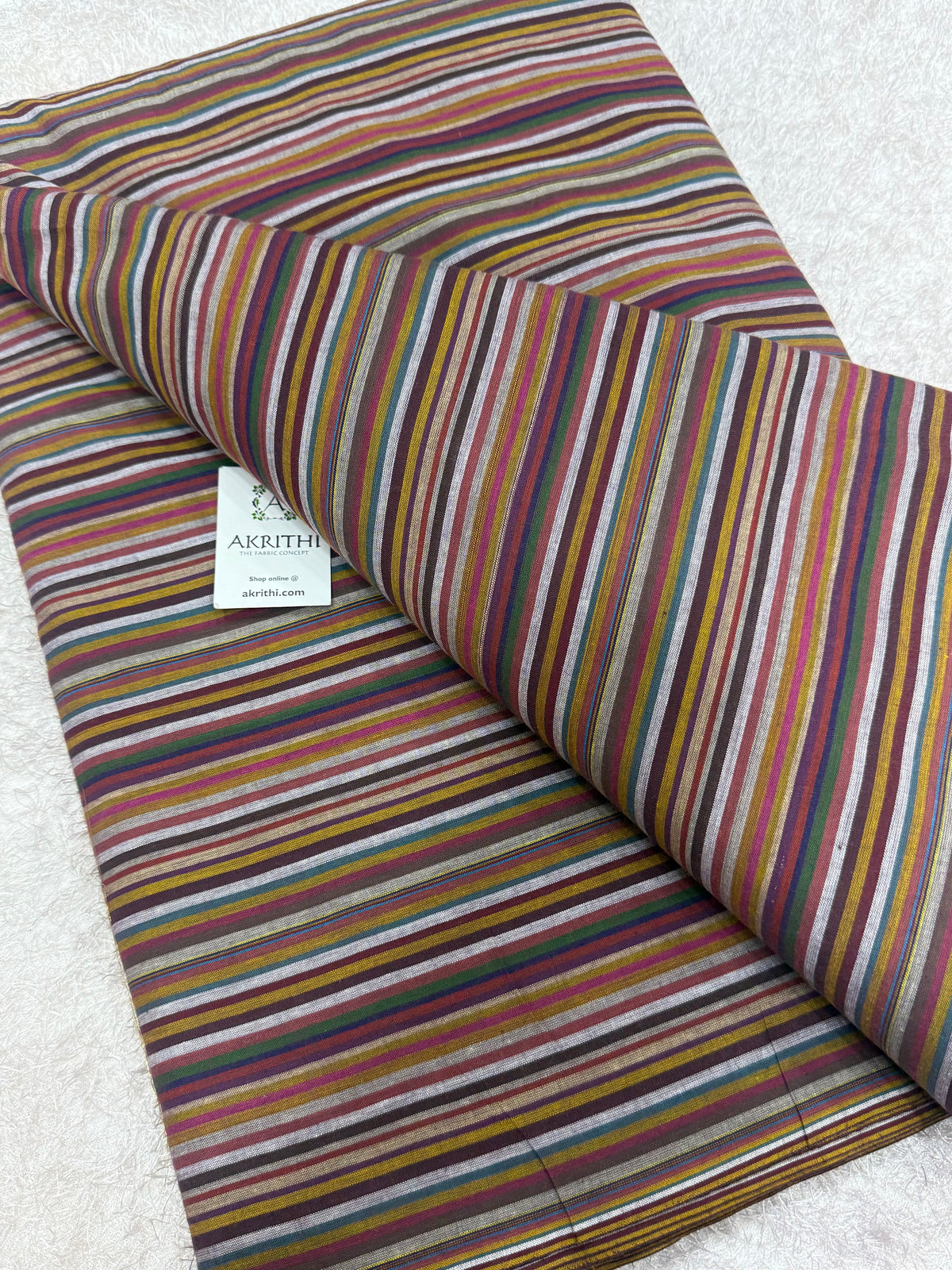 Woven striped Pure cotton fabric