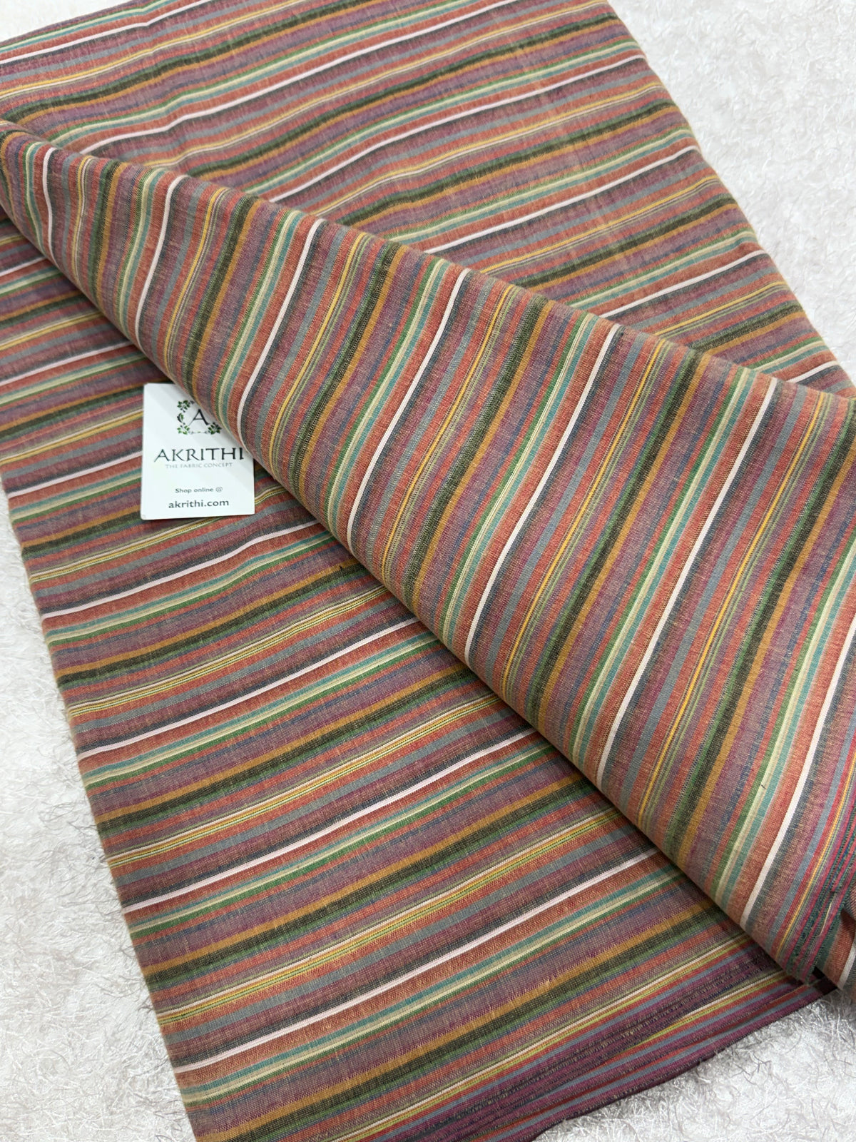 Woven striped Pure cotton fabric