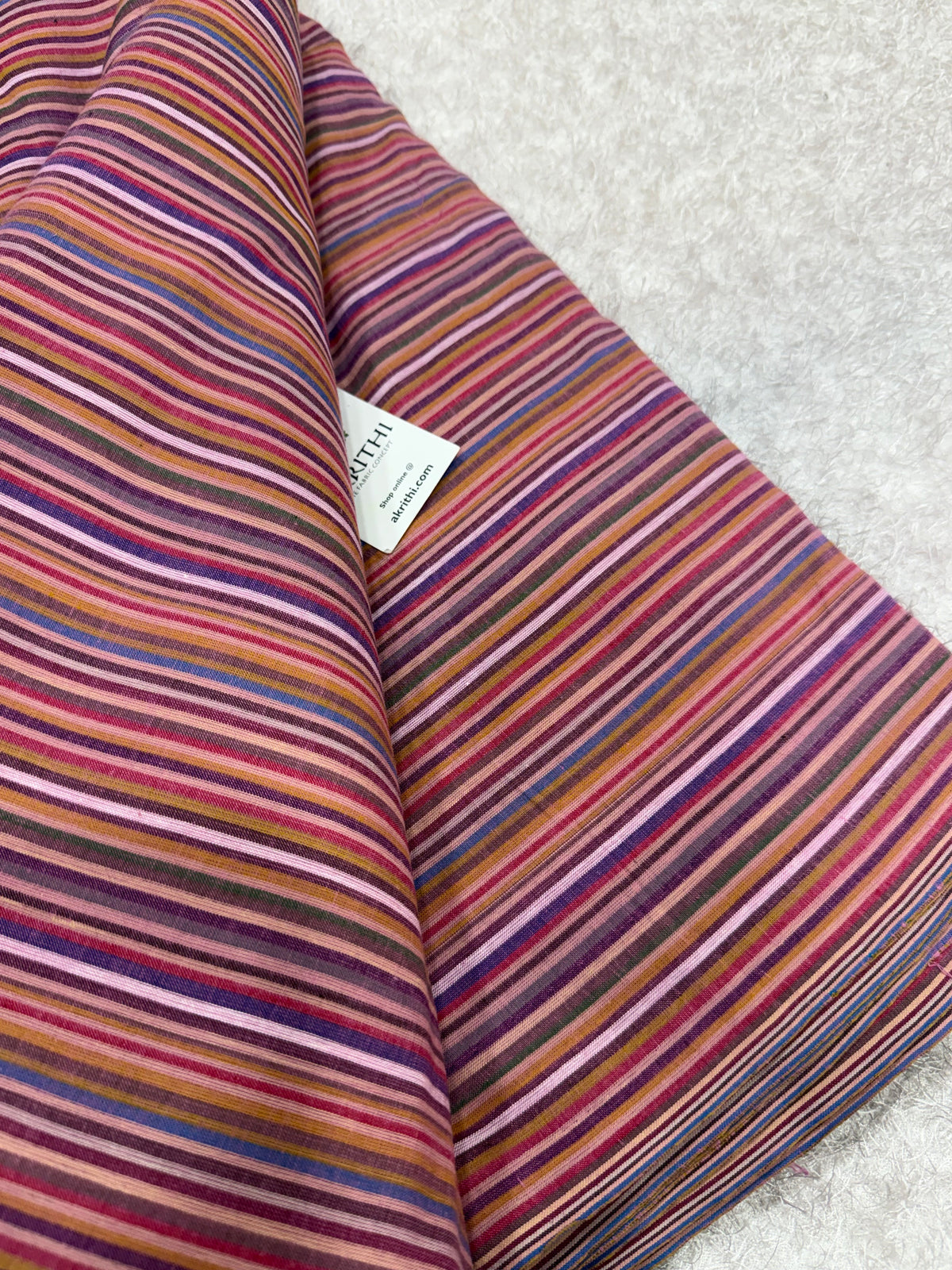 Woven striped Pure cotton fabric