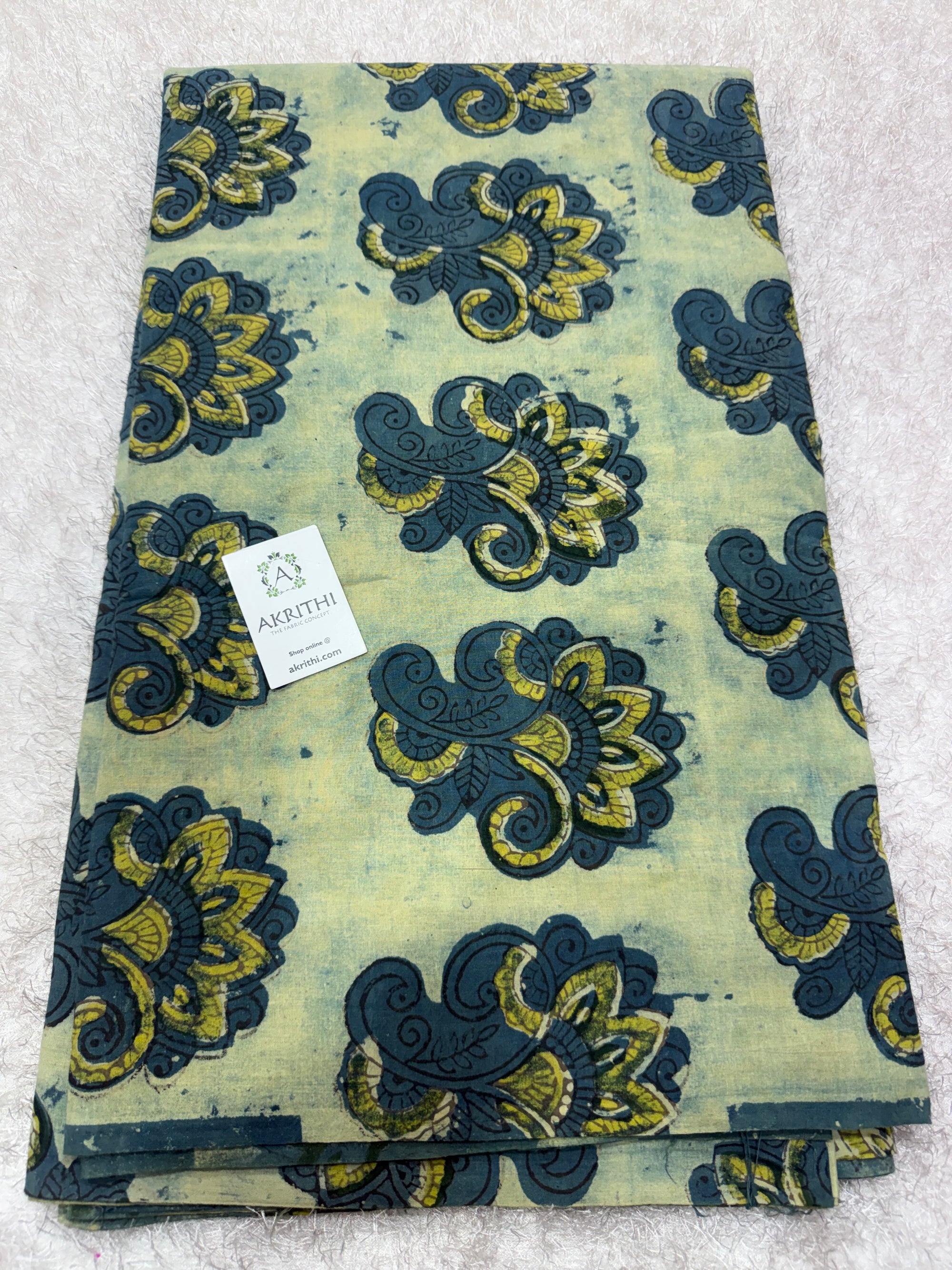 Vanaspati Hand block printed cotton fabric