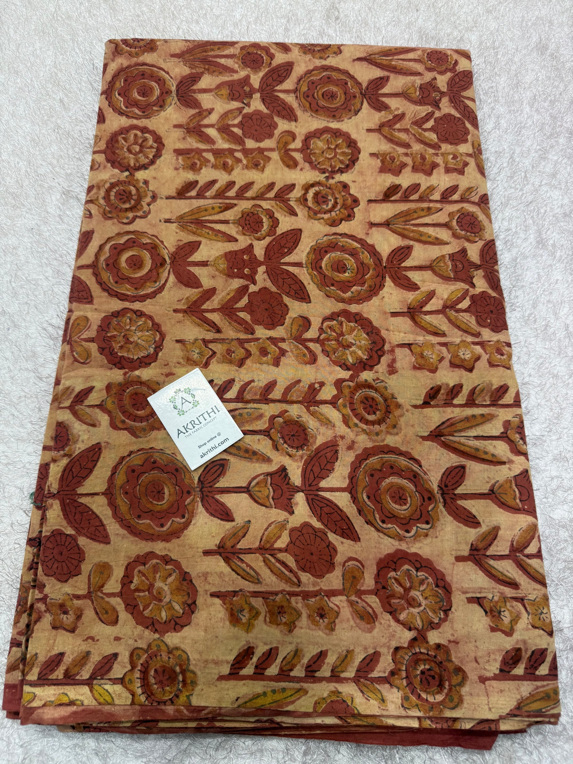Vanaspati Hand block printed cotton fabric