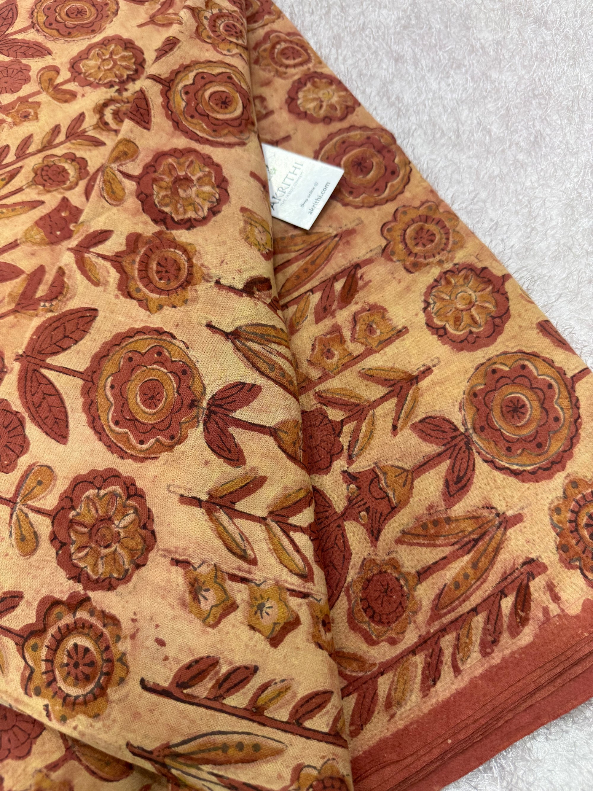 Vanaspati Hand block printed cotton fabric