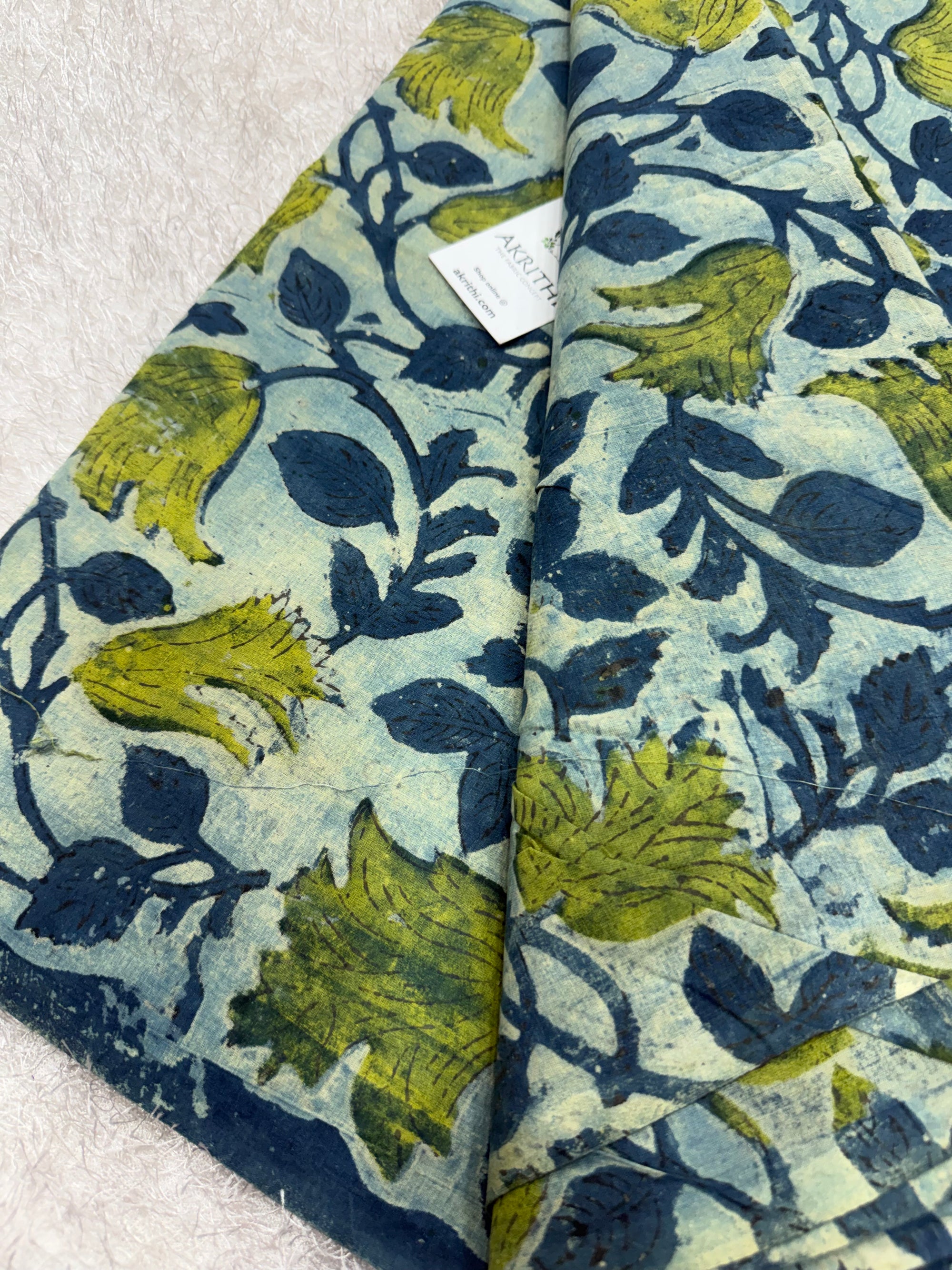 Vanaspati Hand block printed cotton fabric