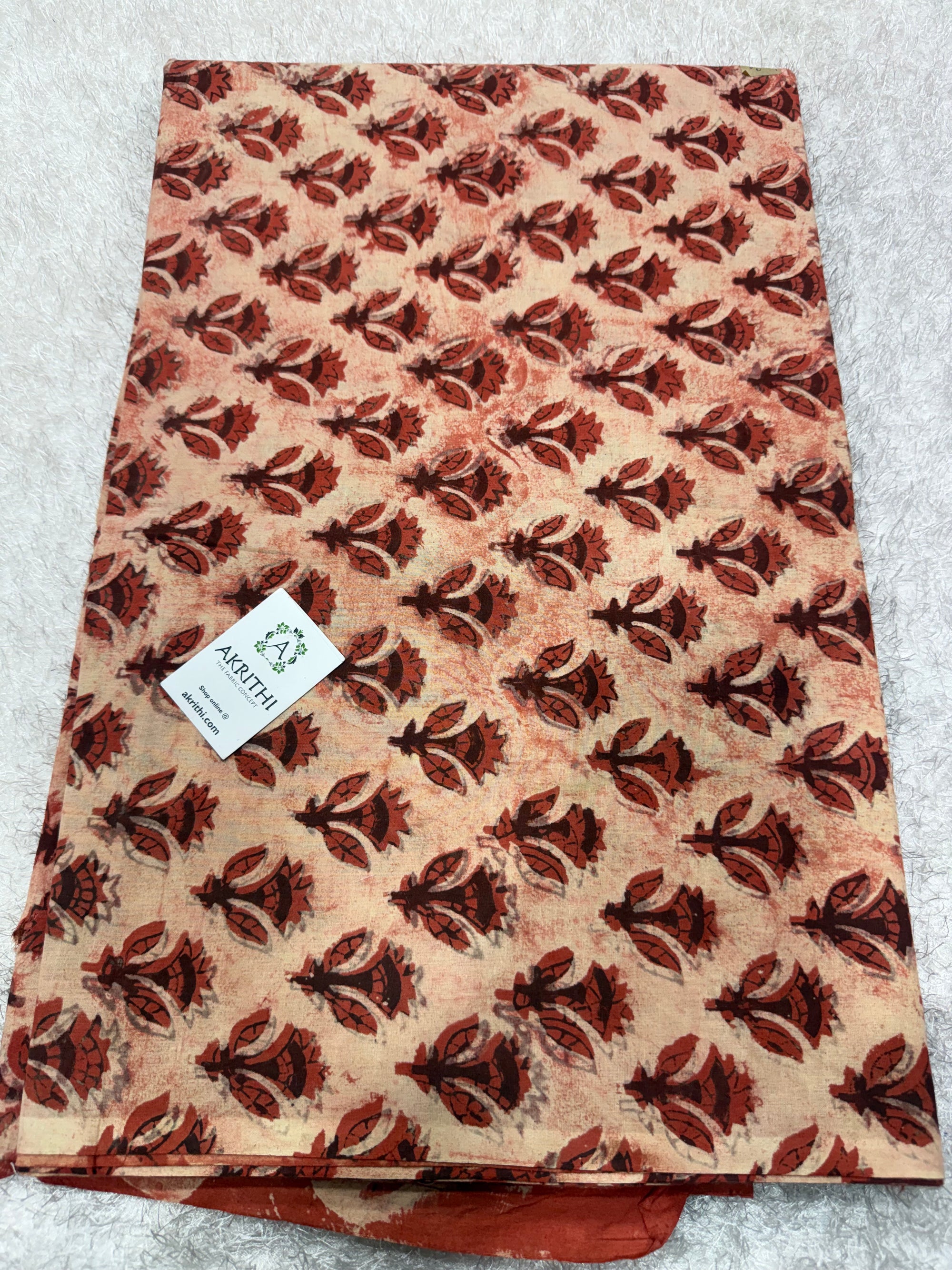 Vanaspati Hand block printed cotton fabric