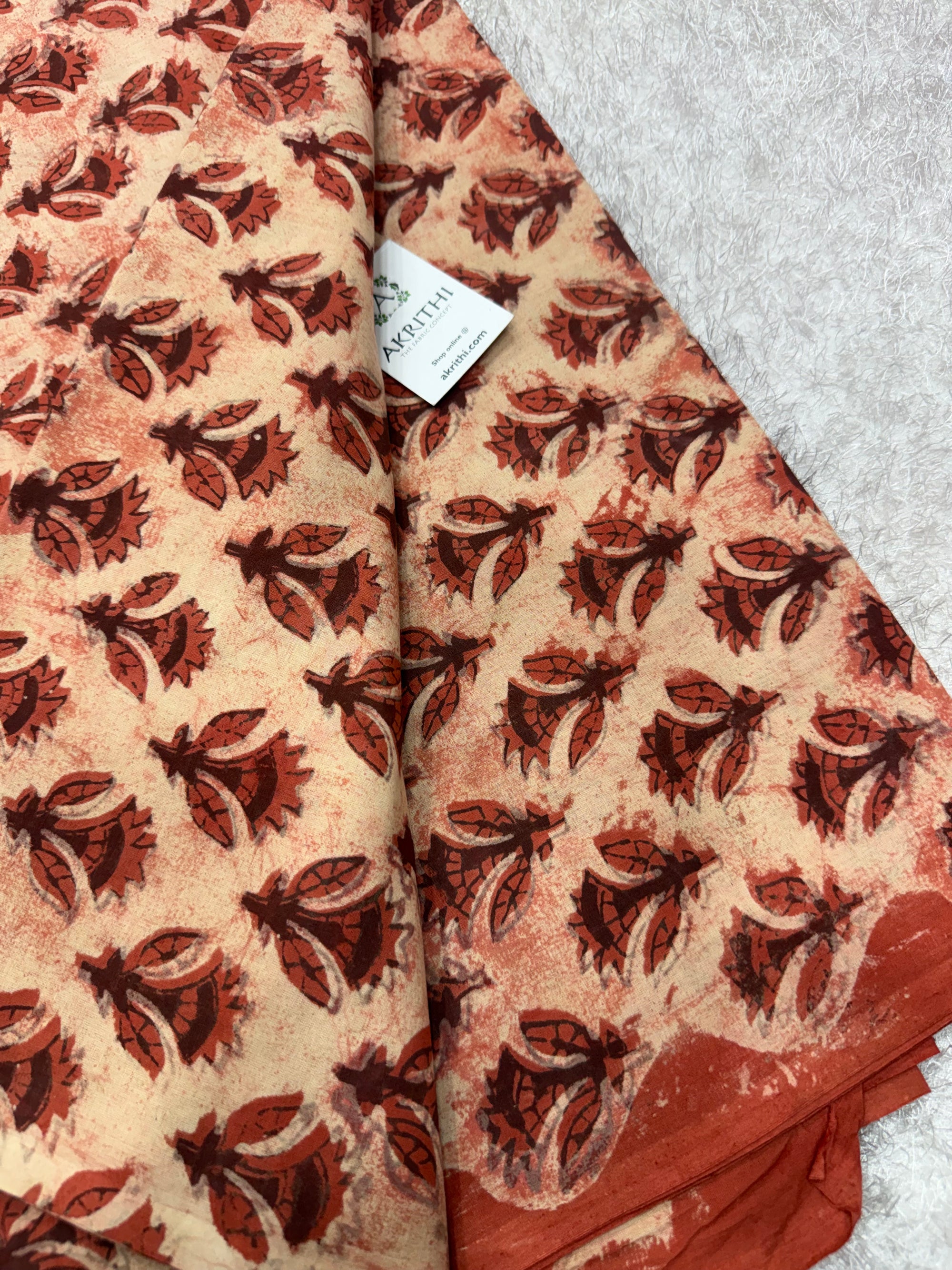 Vanaspati Hand block printed cotton fabric