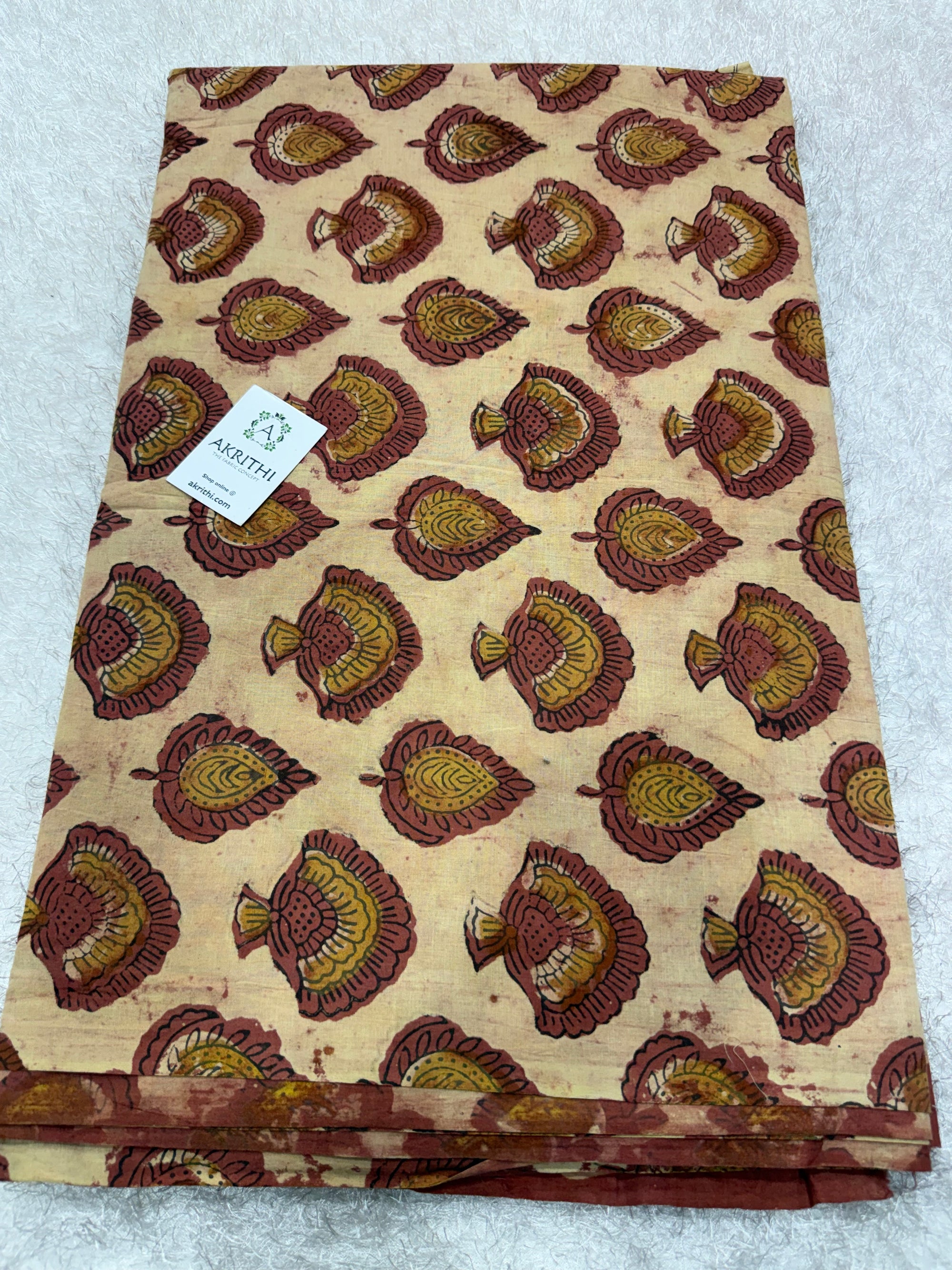 Vanaspati Hand block printed cotton fabric