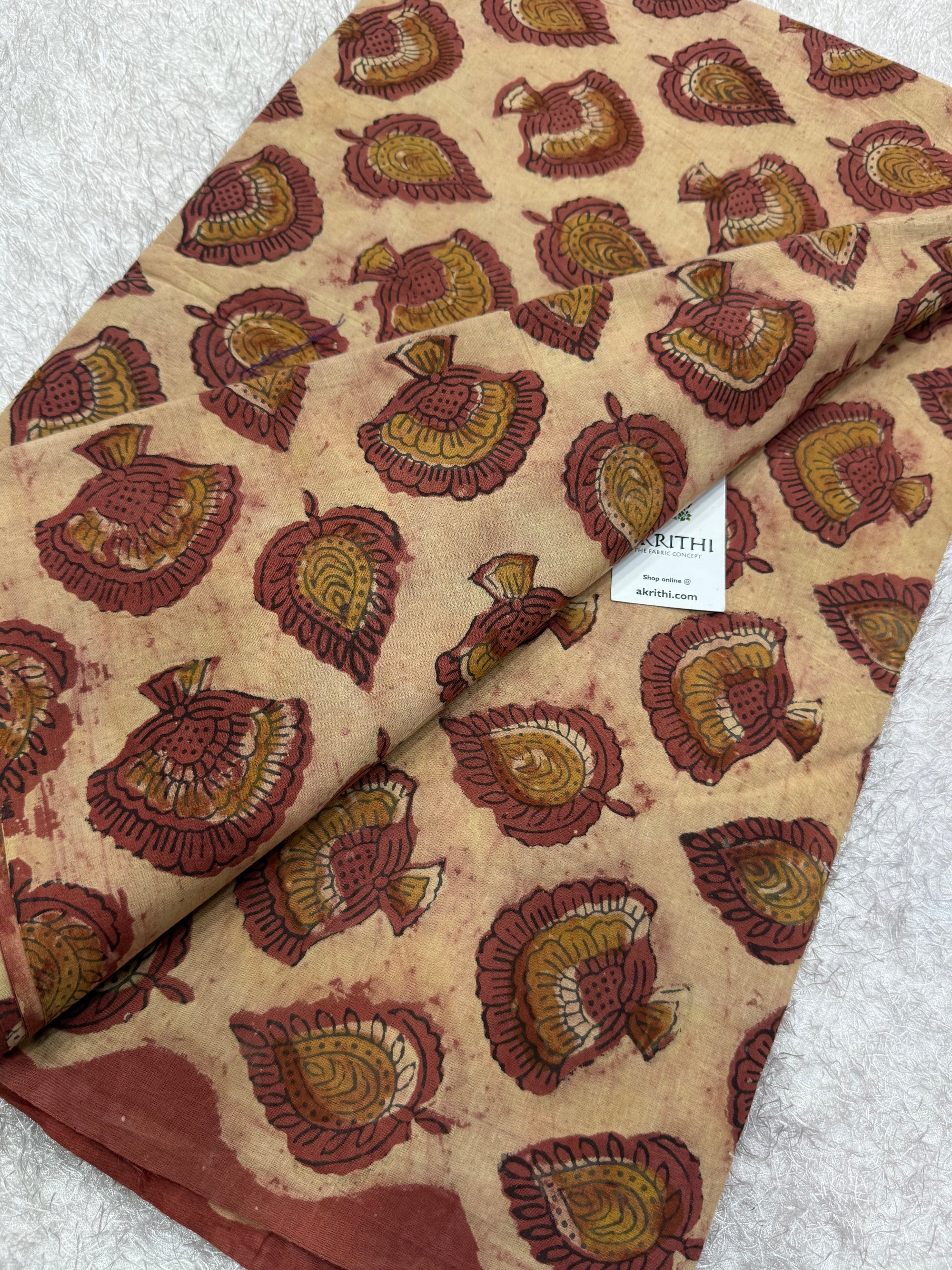 Vanaspati Hand block printed cotton fabric