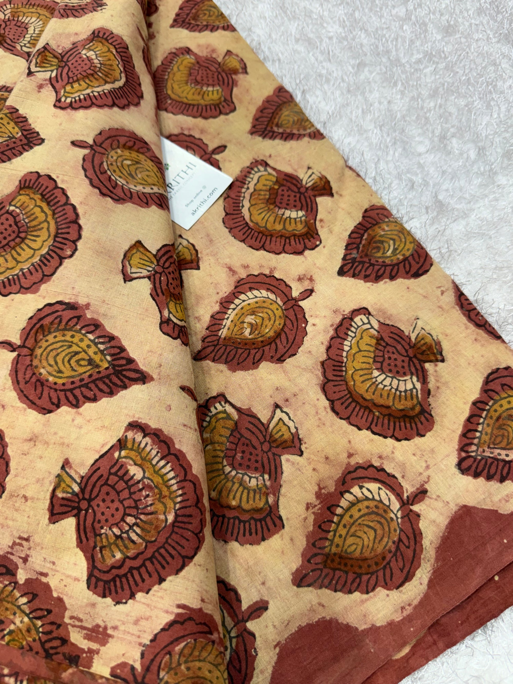 Vanaspati Hand block printed cotton fabric