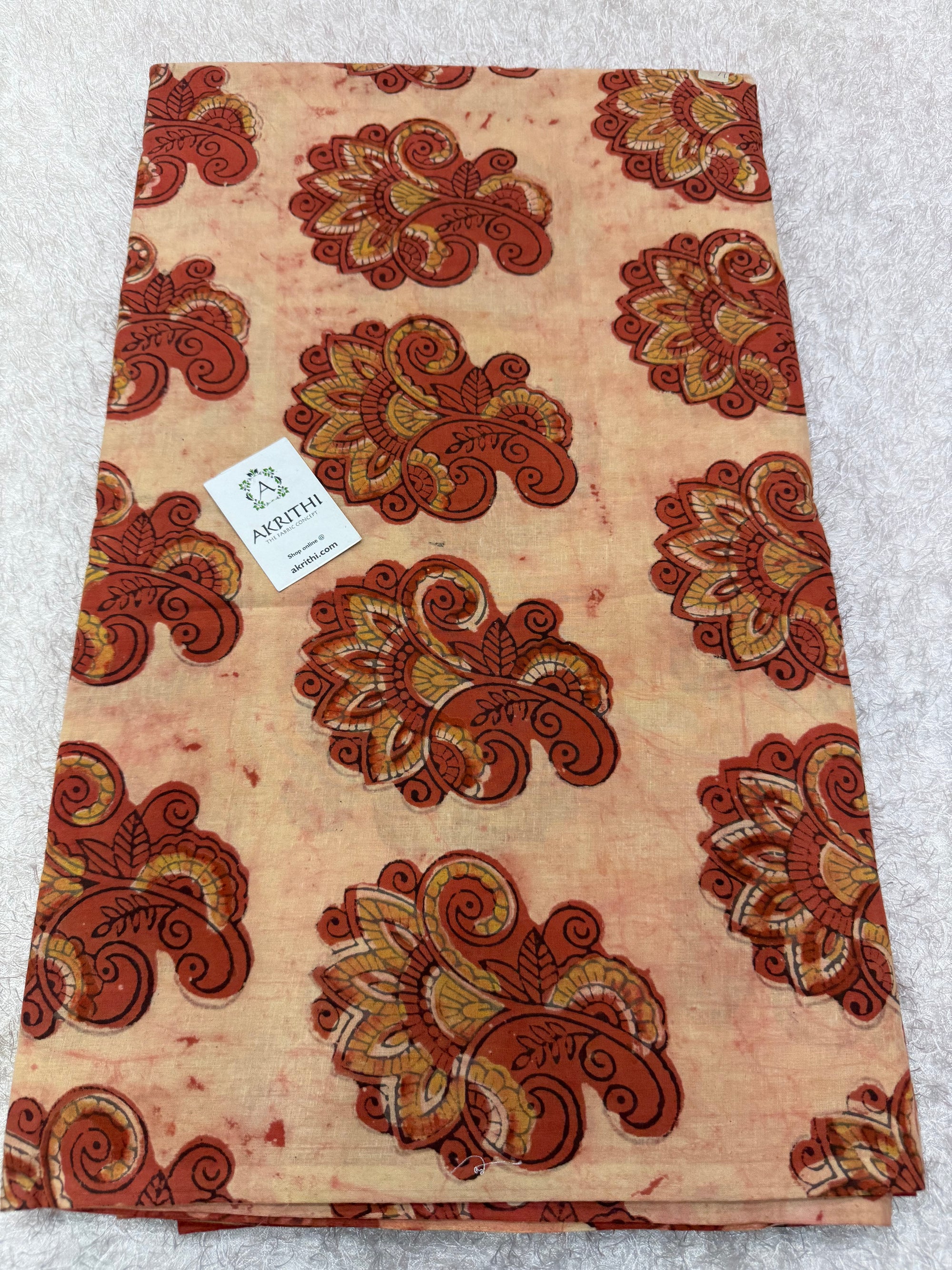 Vanaspati Hand block printed cotton fabric
