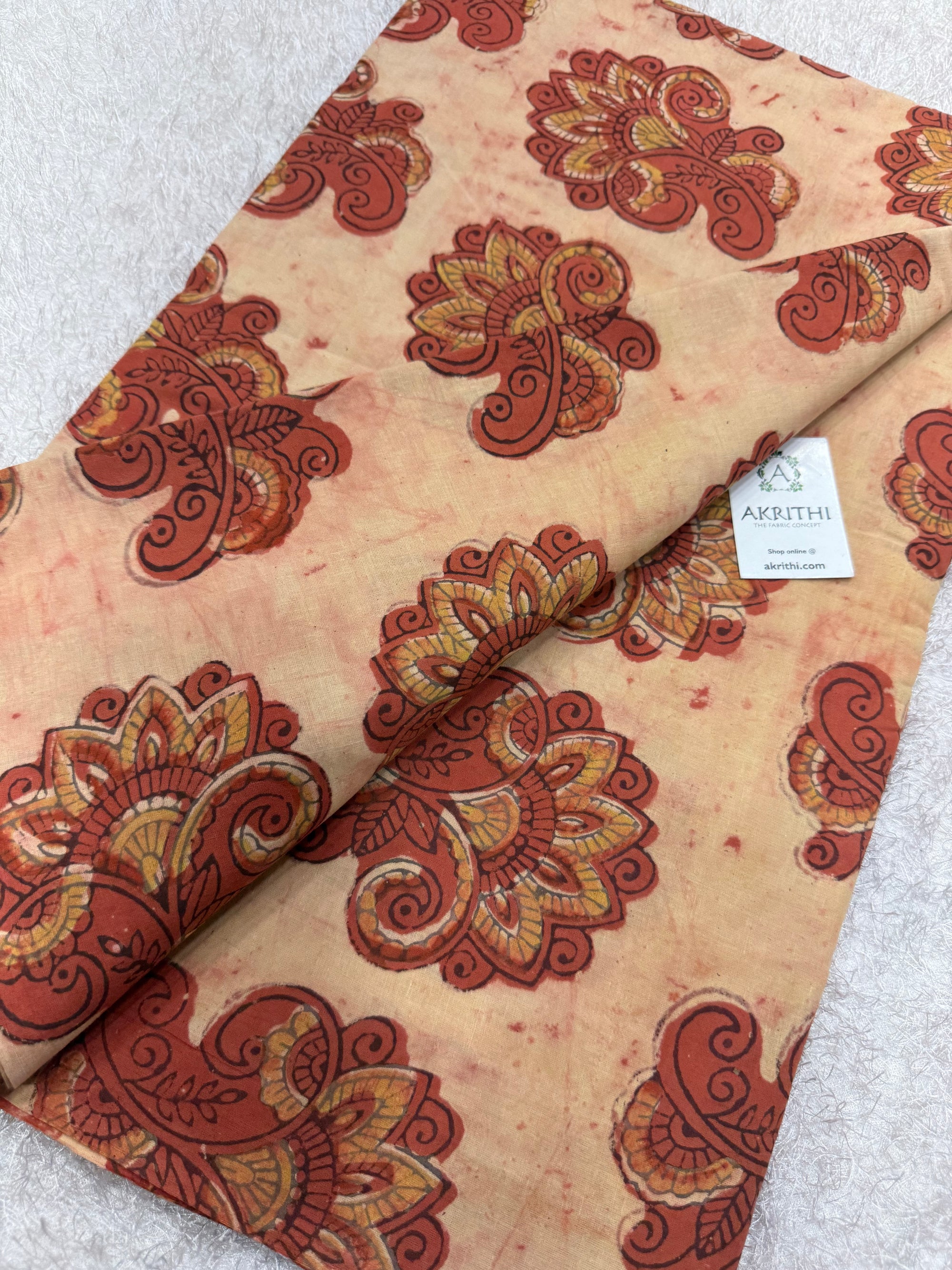 Vanaspati Hand block printed cotton fabric