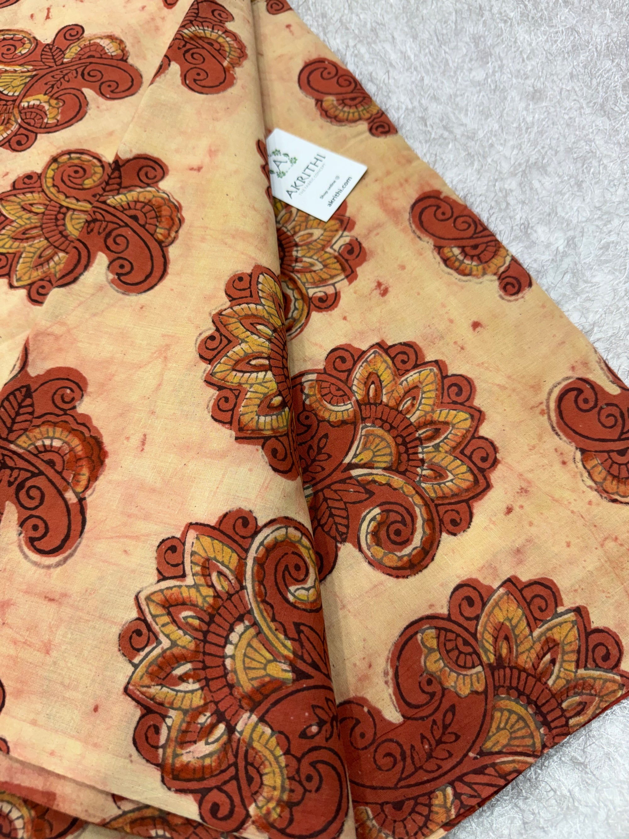 Vanaspati Hand block printed cotton fabric
