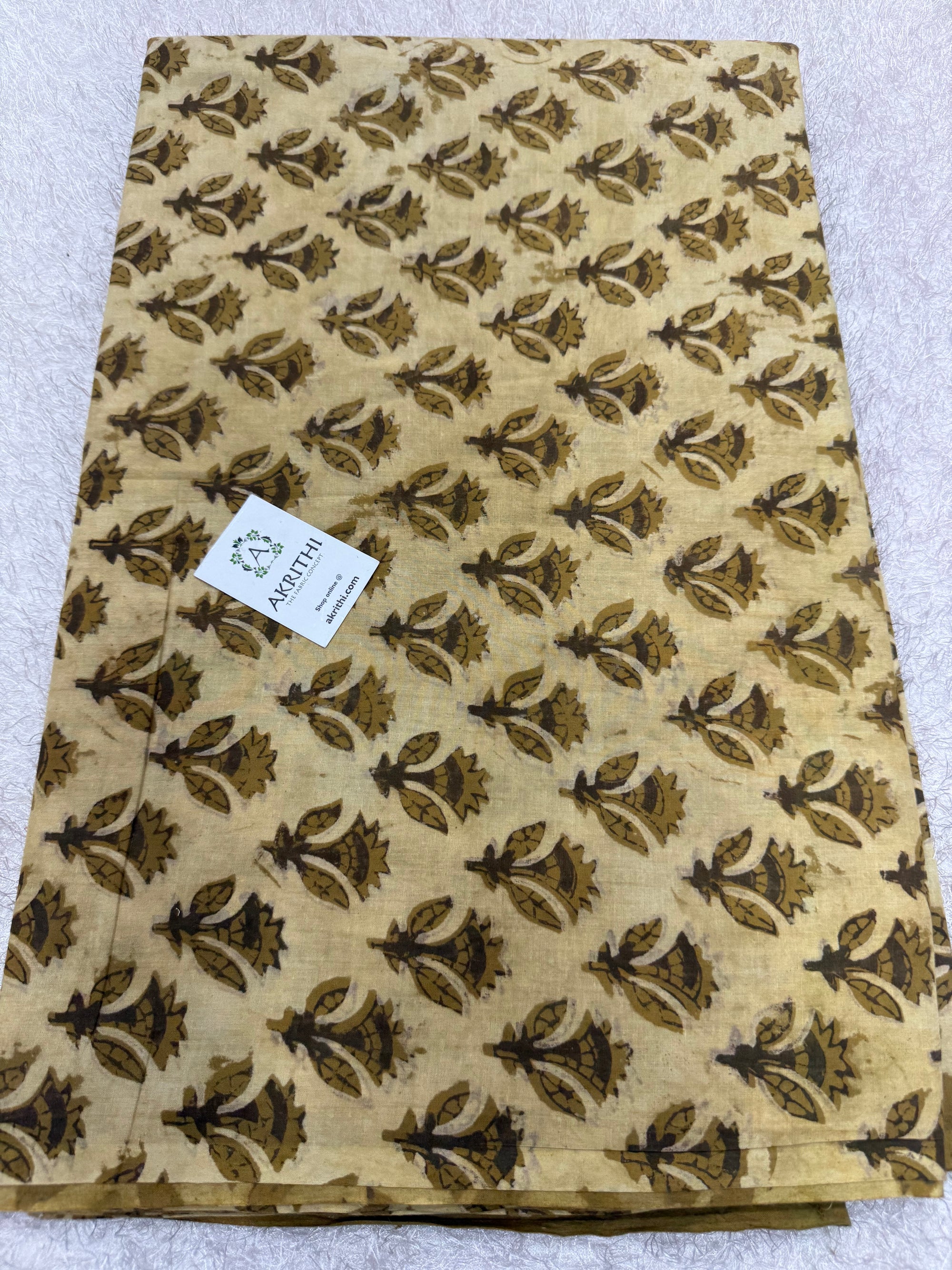 Vanaspati Hand block printed cotton fabric