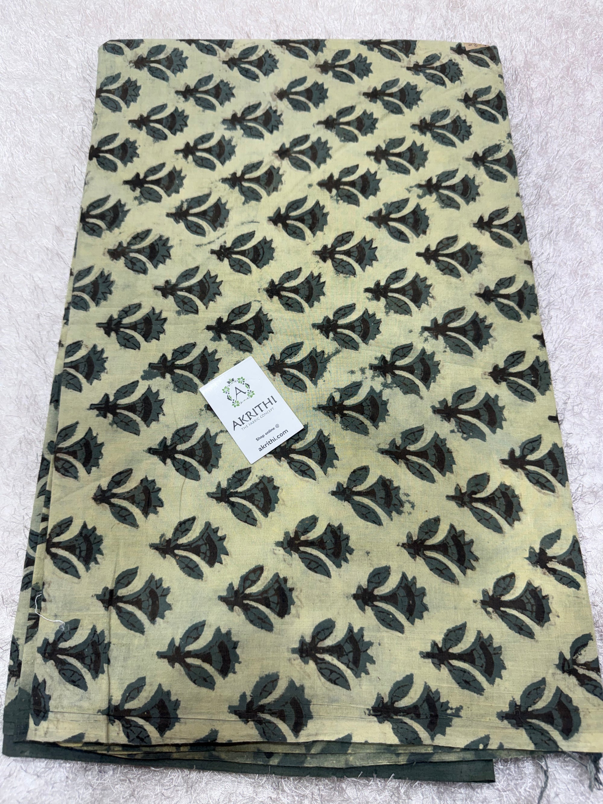 Vanaspati Hand block printed cotton fabric