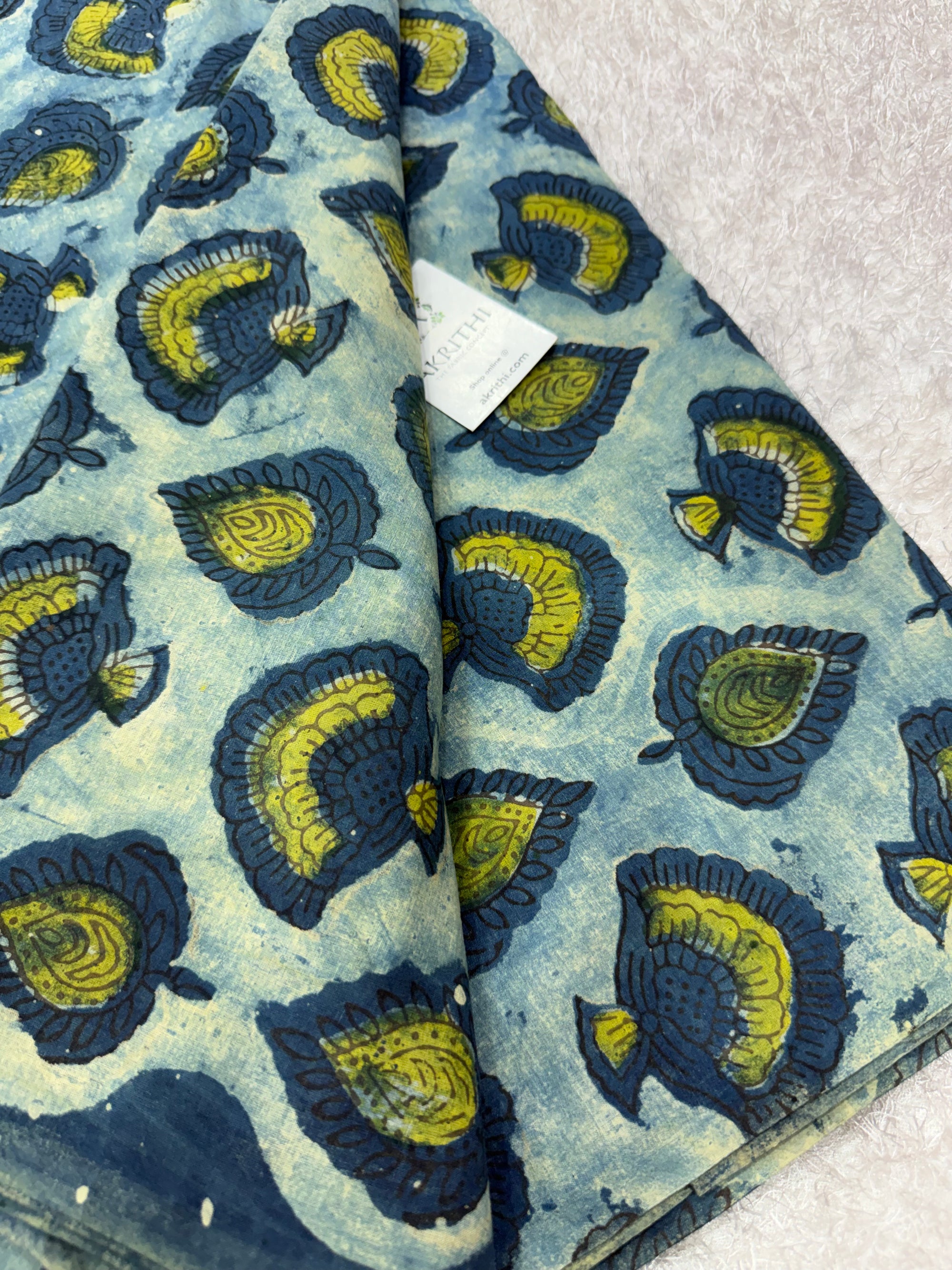Vanaspati Hand block printed cotton fabric