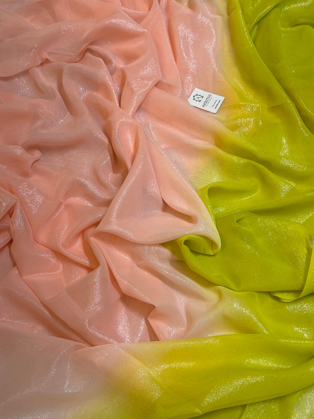 Pure silk chiffon lurex saree