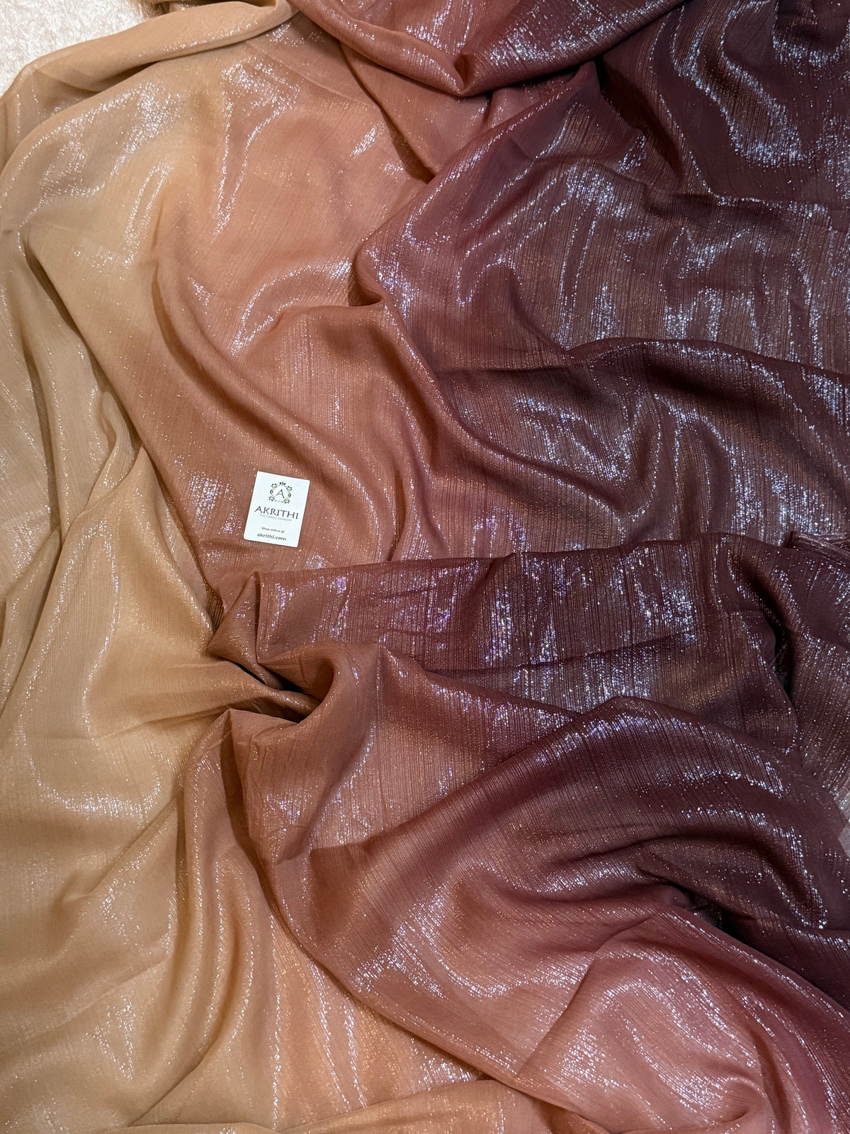 Pure silk chiffon lurex saree