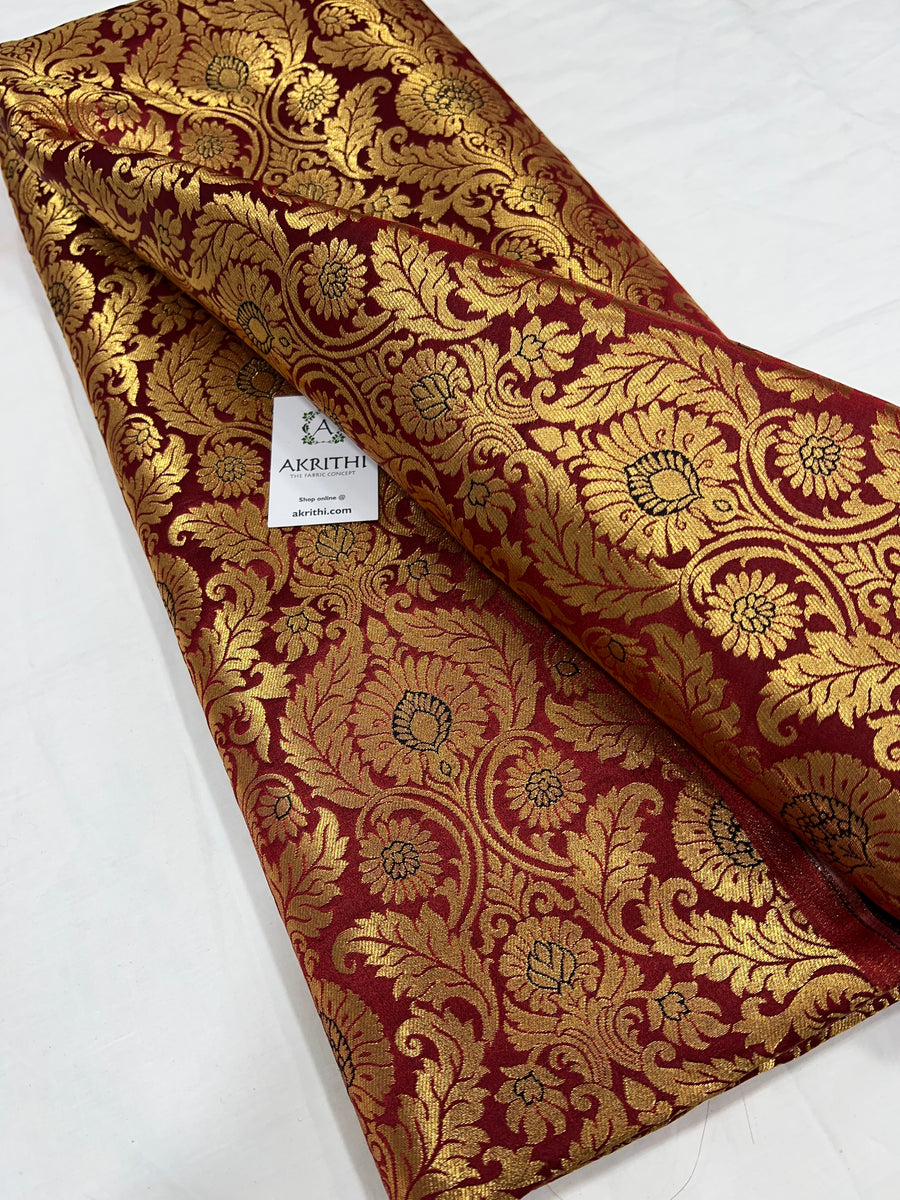 Handloom Banarasi brocade fabric