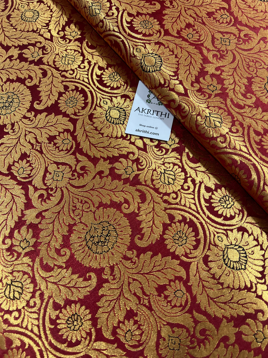 Handloom Banarasi brocade fabric