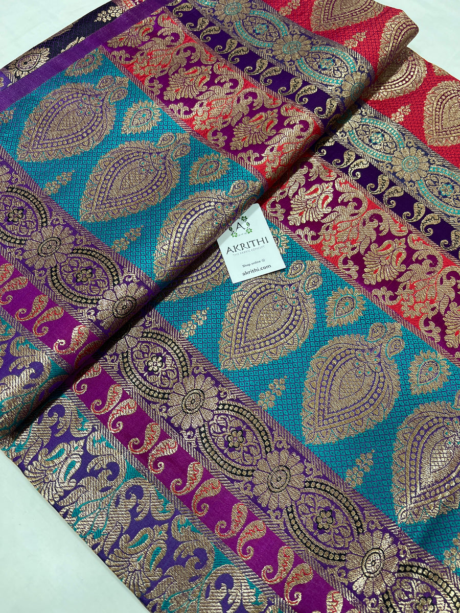 Handloom Banarasi brocade fabric