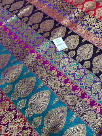 Handloom Banarasi brocade fabric