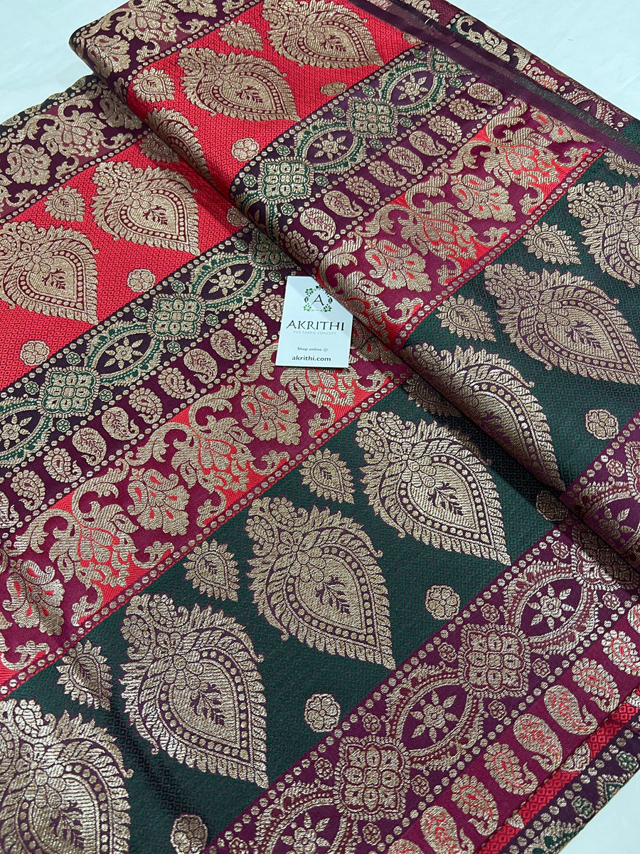 Handloom Banarasi brocade fabric